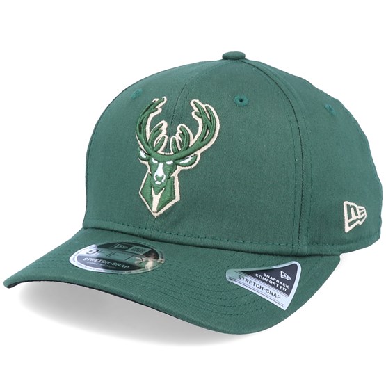 Milwaukee Bucks 9Fifty Team Stretch Snap Green Adjustable - New Era ...