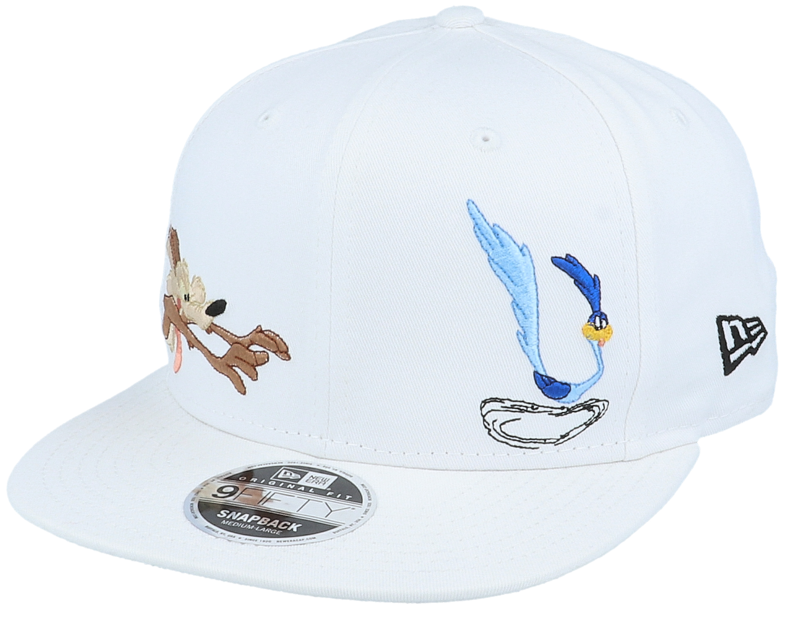 Looney Tunes Chase 9Fifty Road runner White Snapback New Era caps