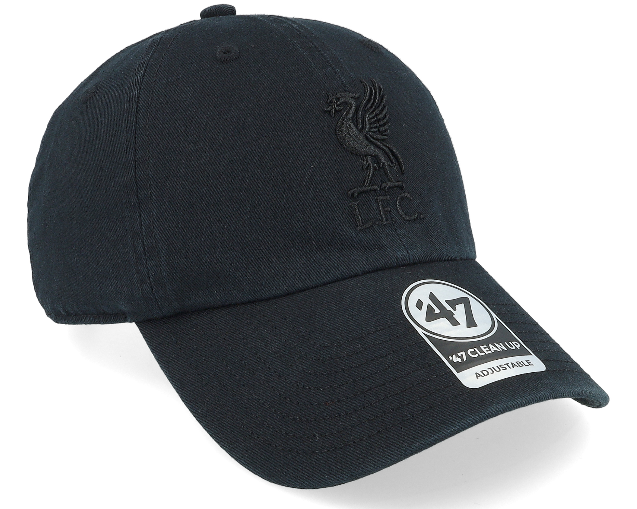 Hatstore Exclusive Liverpool FC Black/Black Dad Cap - 47 Brand caps ...