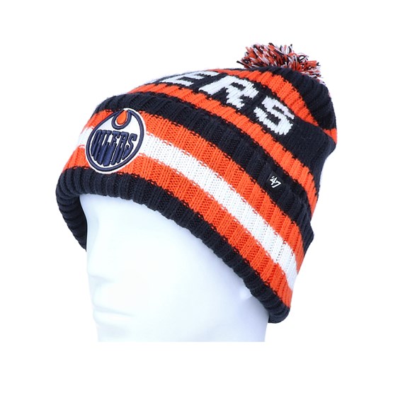 Edmonton Oilers Bering Navy/Orange Pom - 47 Brand beanies ...