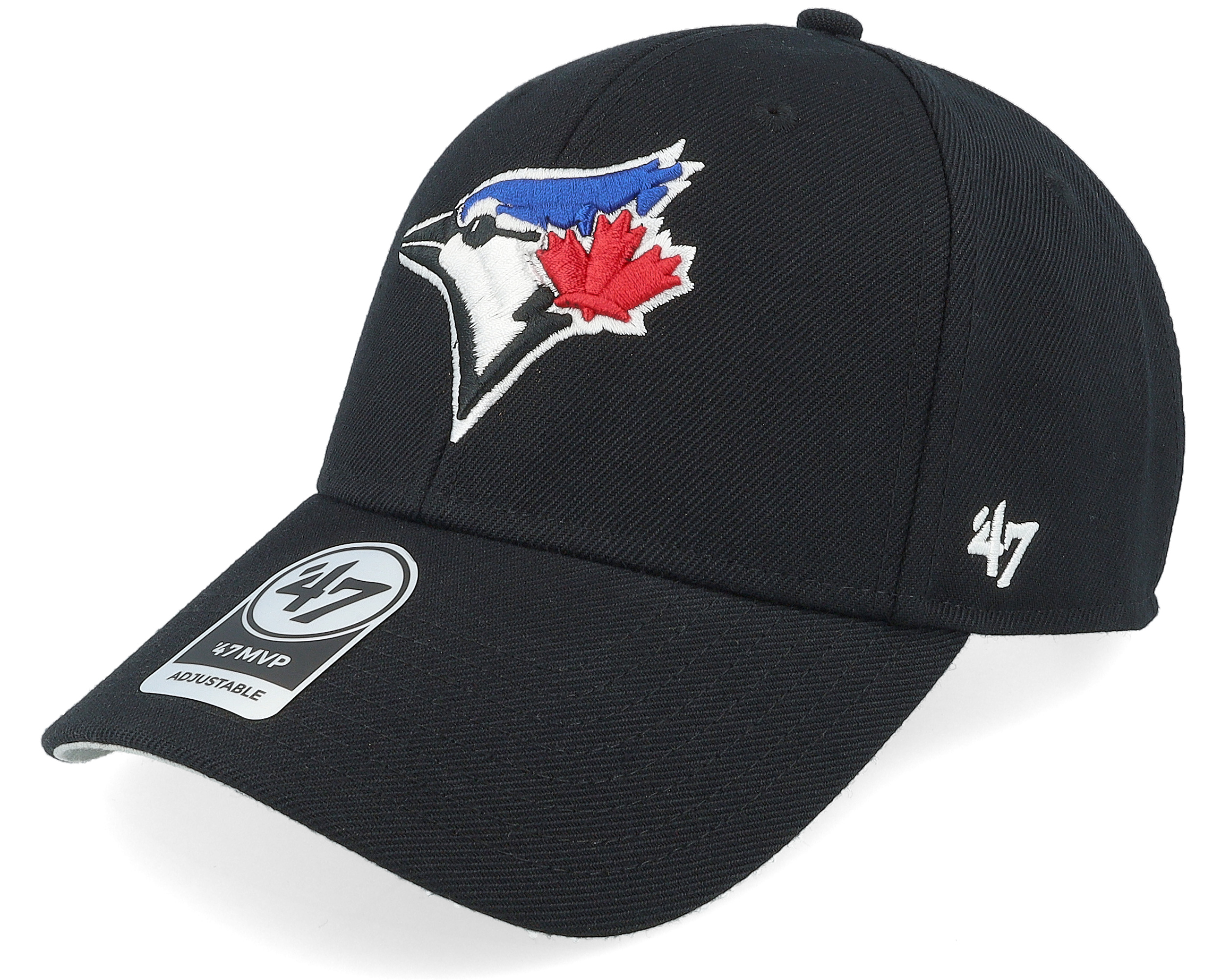 '47 Brand Forty Seven Toronto Blue Jays Navy Leaf Logo MVP Curved Visor Velcroback Cap