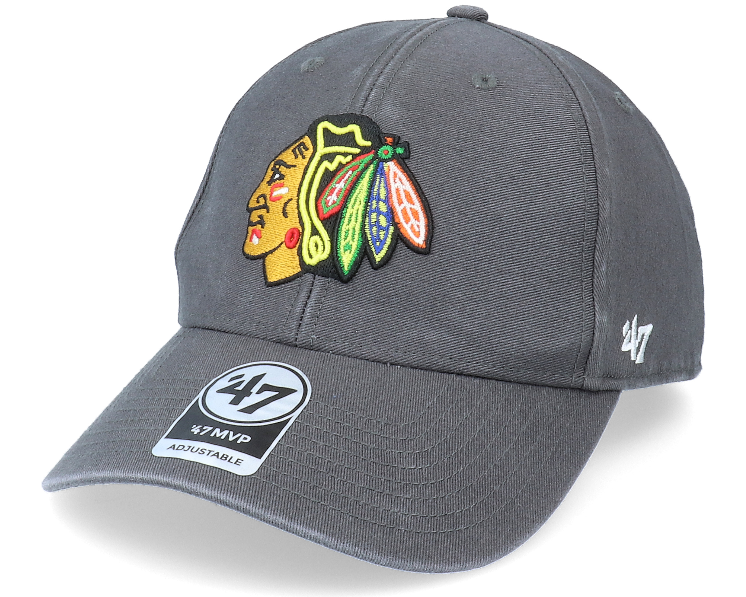 Chicago Blackhawks Legend Mvp Charcoal Adjustable 47 Brand Gorra