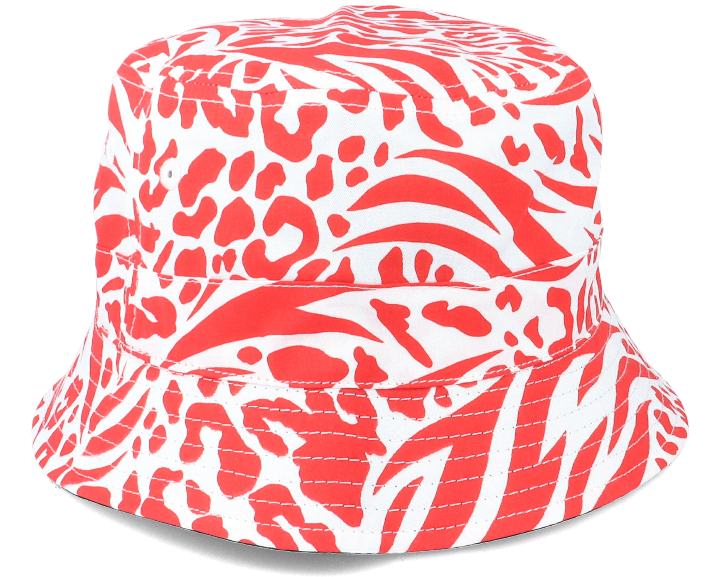 Patterned Reverseable Red/White Bucket New Era hats Hatstore.co.uk