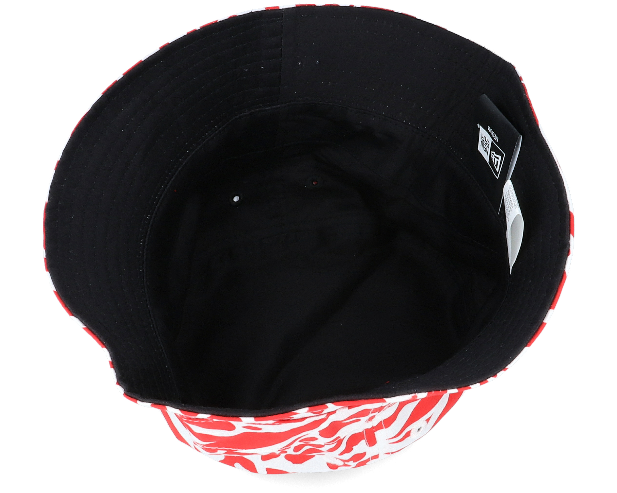 Patterned Reverseable Red/White Bucket New Era hats Hatstore.co.uk