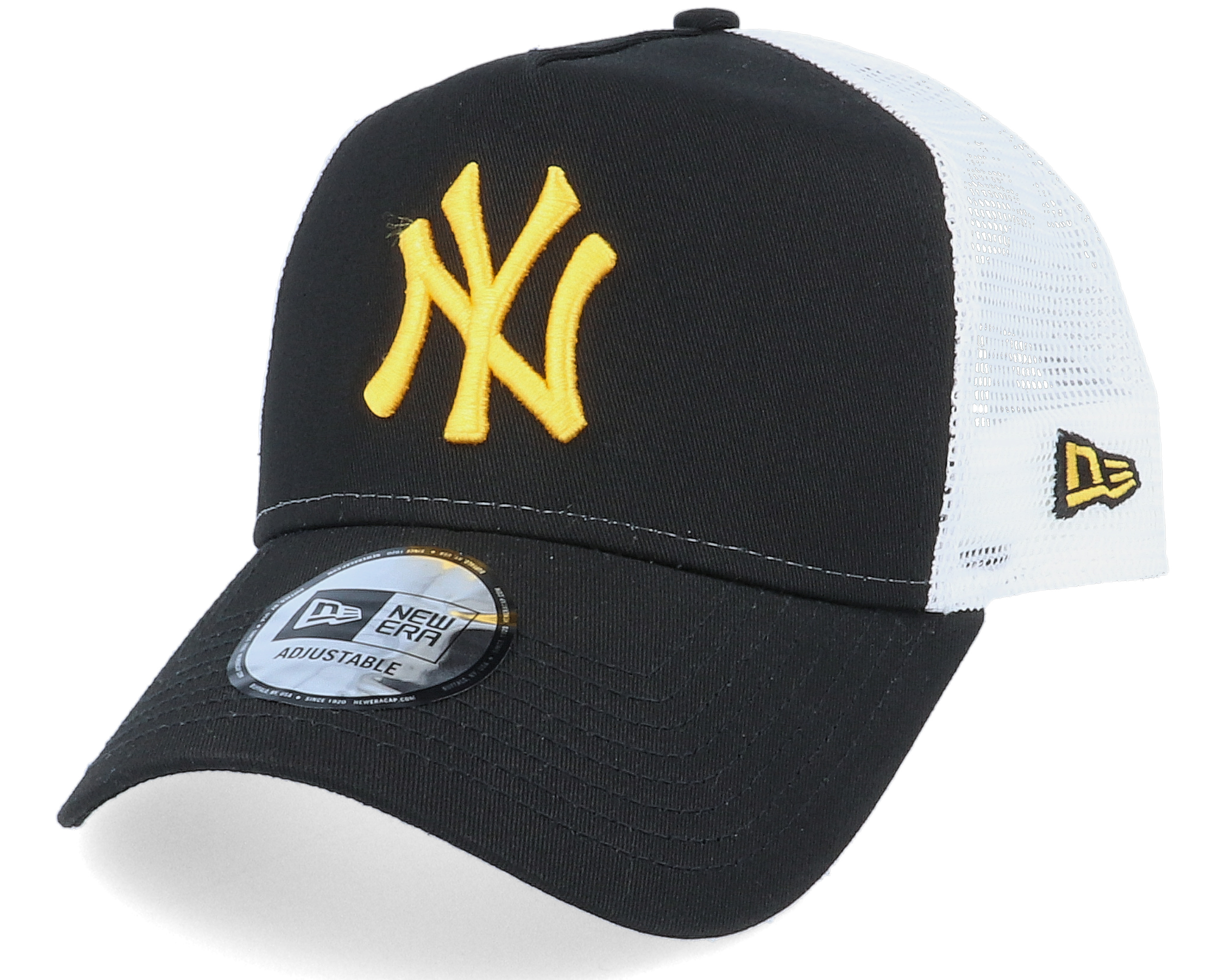 New York Yankees League Essential Black/Yellow/White Trucker - New Era ...