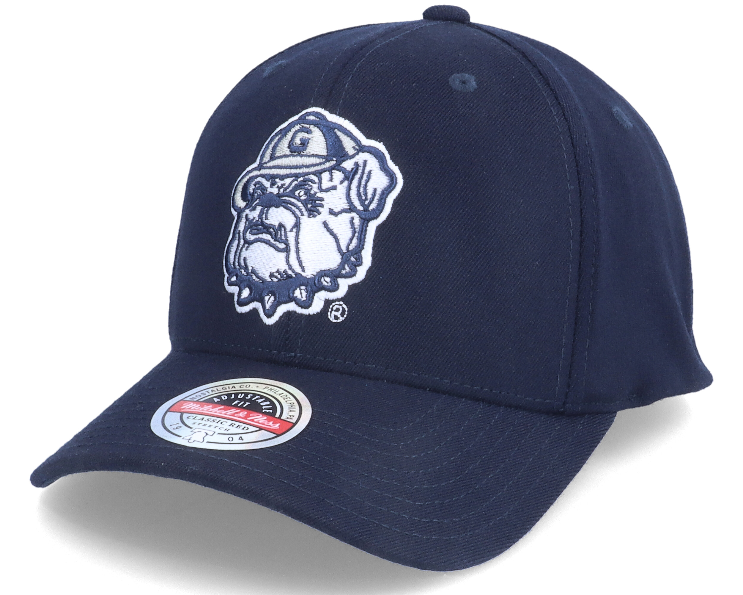 U. NCAA Logo Navy Adjustable Mitchell & Ness caps