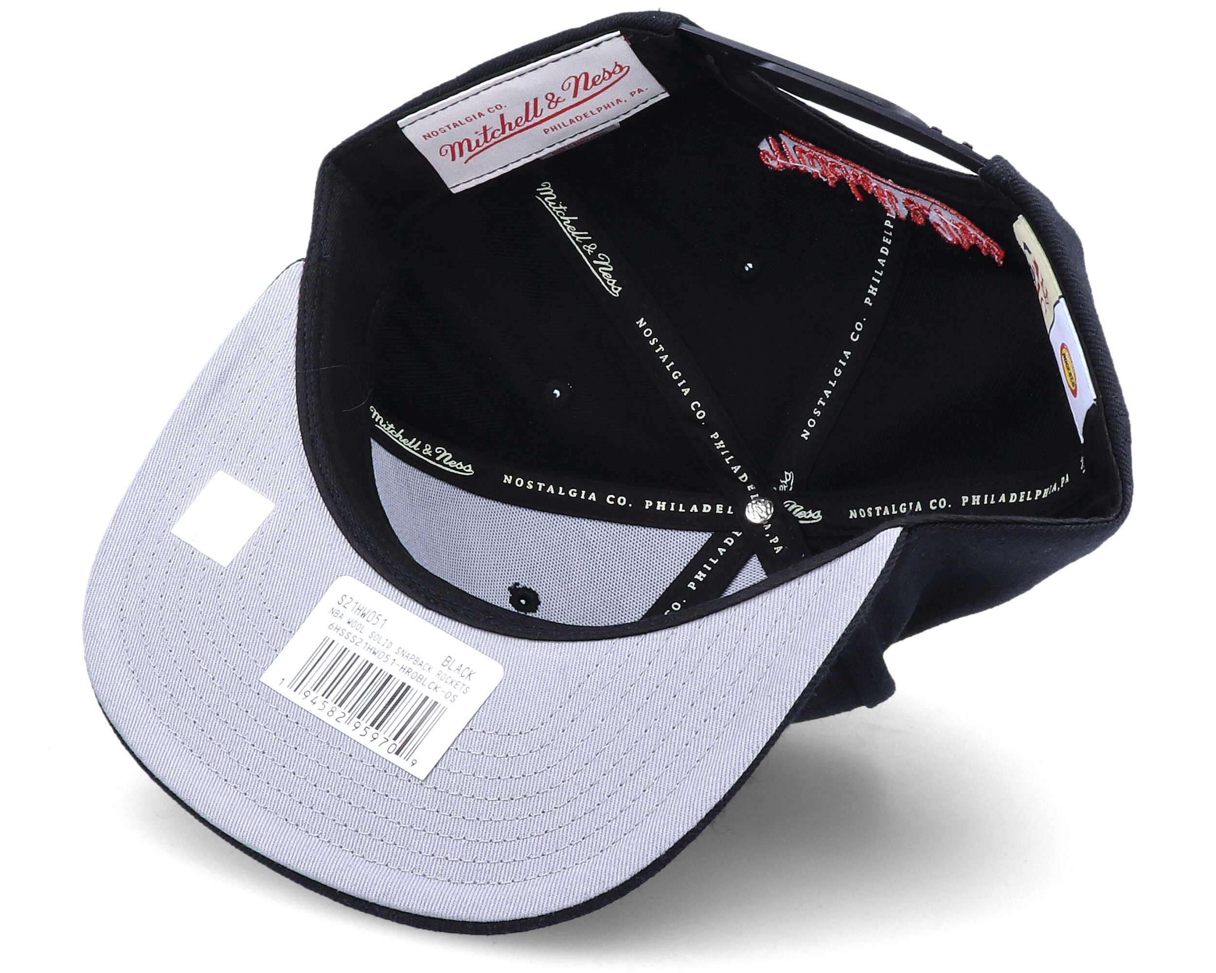 Houston Rockets Wool Solid Black Snapback - Mitchell ...