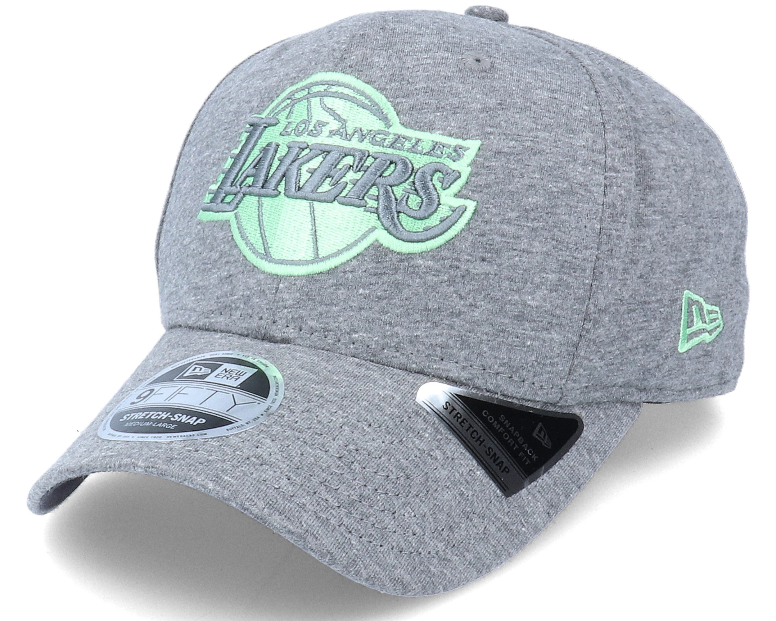 LA Lakers Jersey 9Fifty Stretch Snap Heather Grey/Pastel Teal