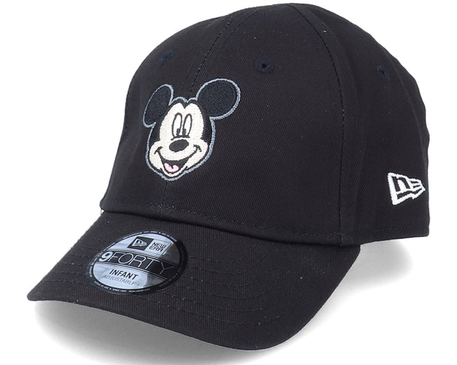 Kids Mickey Mouse Infant Disney Character Face 9forty Black Adjustable New Era Start Bejsbolku Hatstore