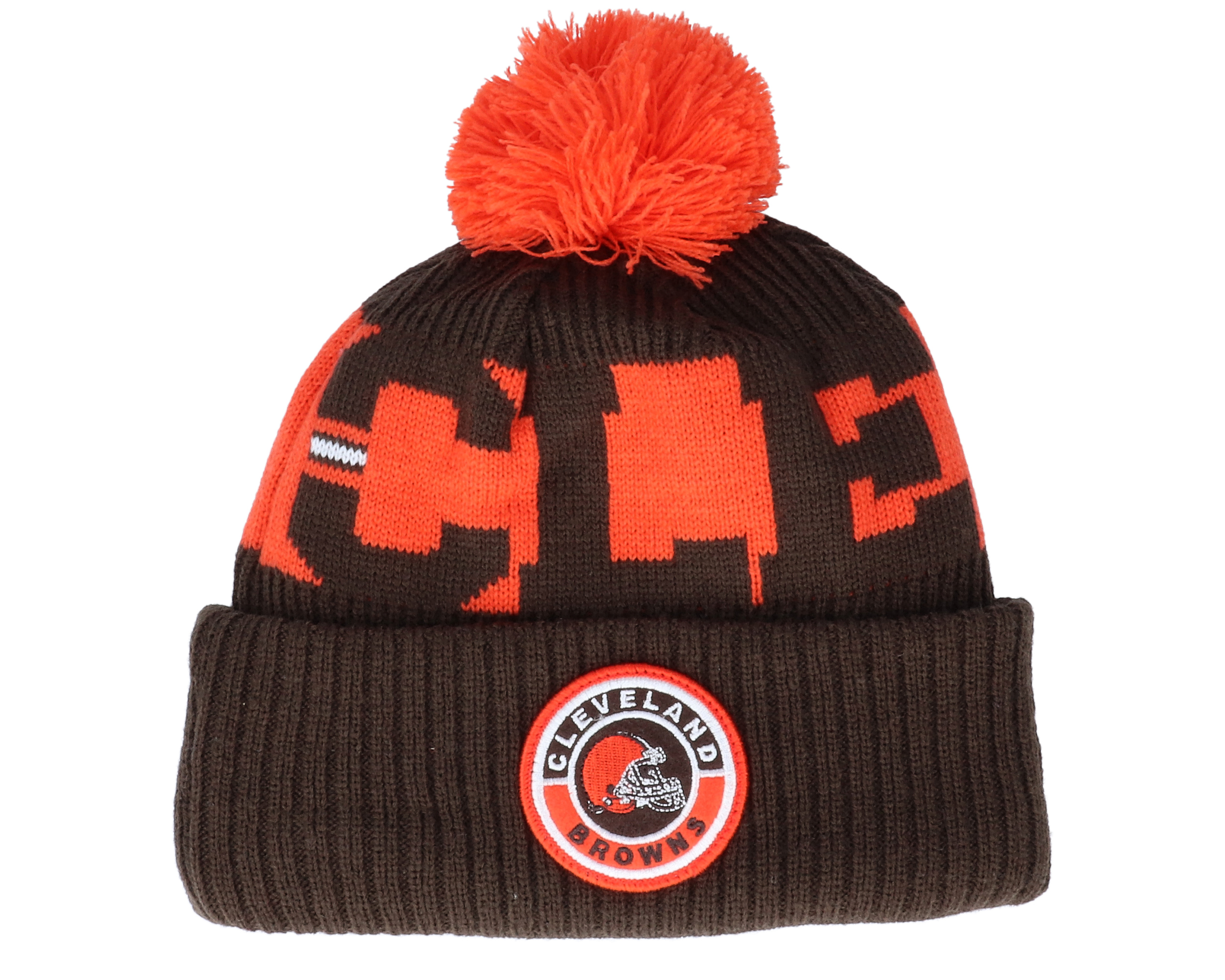 Cleveland Browns NFL 20 On field Sport Knit OFC Brown Pom - New Era ...