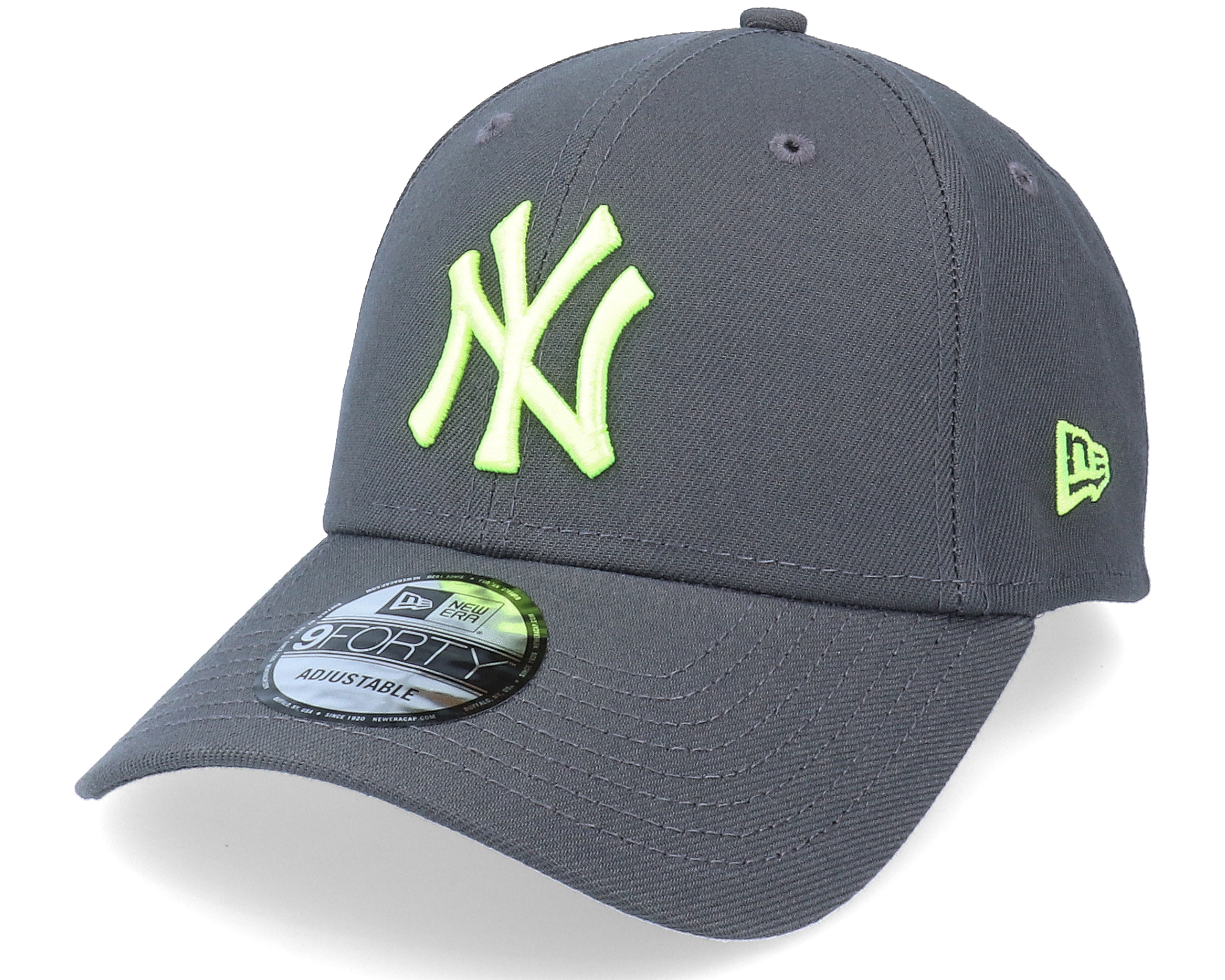 New York Yankees Neon Pack 9Forty Grey/Neon Green Adjustable - New Era ...