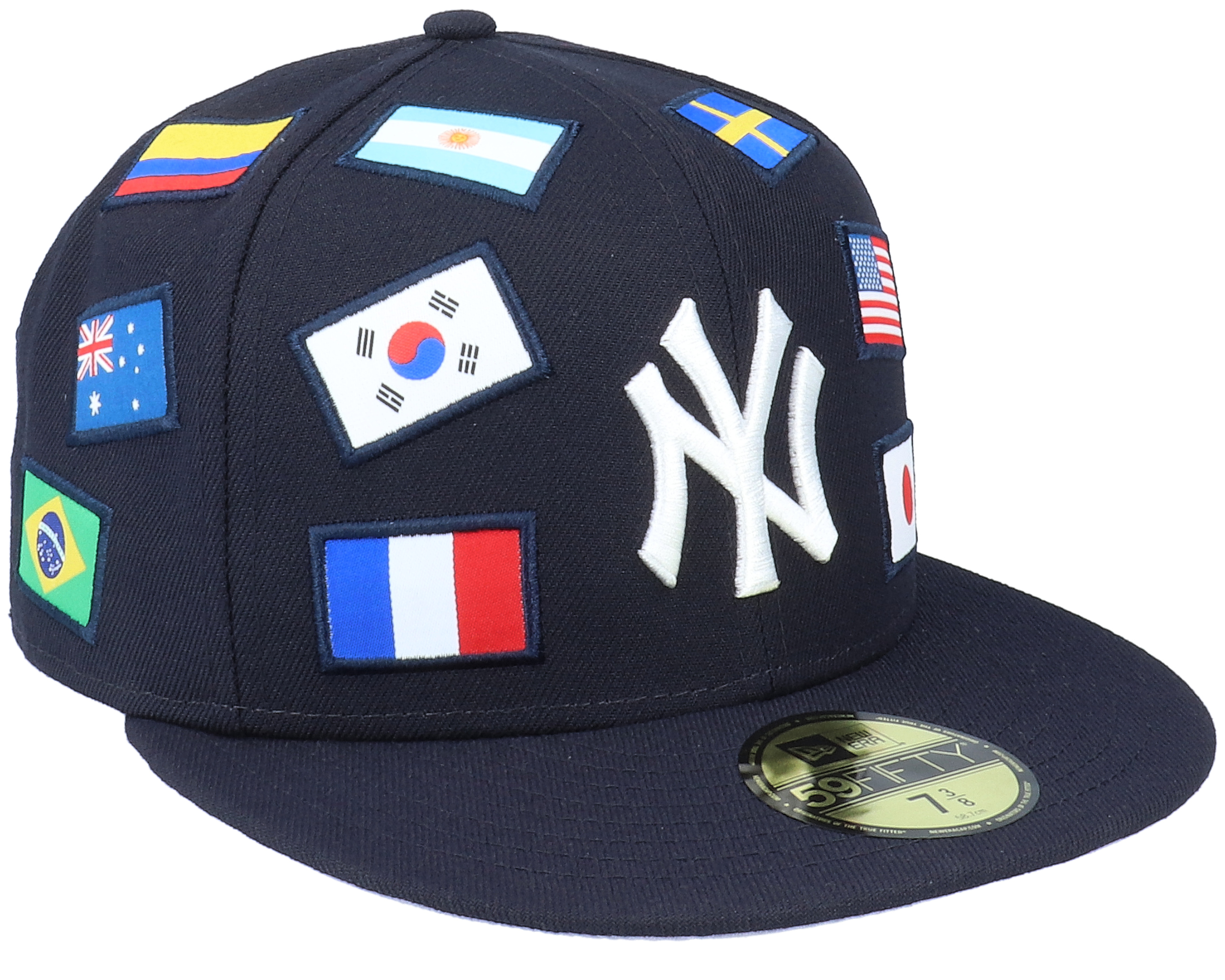 New York Yankees 59Fifty MLB Flag Navy Fitted - New Era cap - Hatstore.de