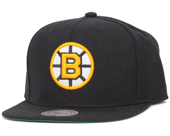 Boston Bruins Wool Solid Snapback Mitchell Ness Cap Hatstore De