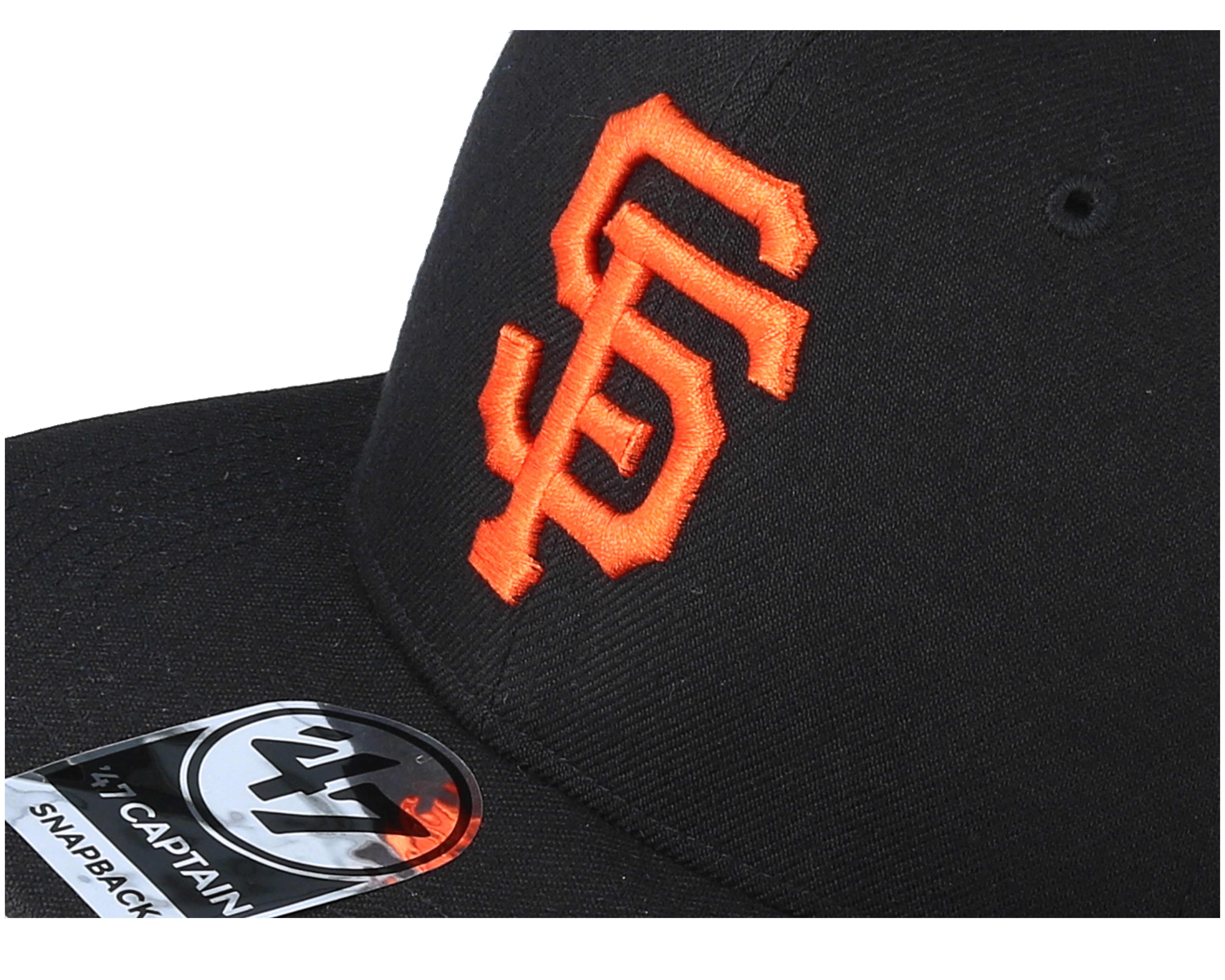 SF Giants Sure Shot Black/Orange Snapback 47 Brand caps Hatstore.co.uk