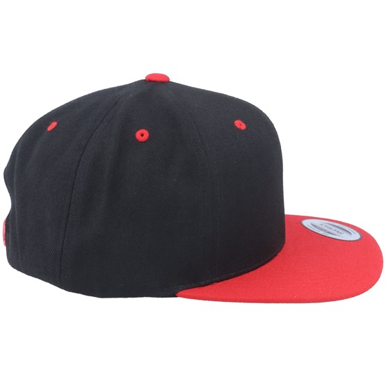 Black/Red Snapback - Yupoong caps | Hatstore.co.uk