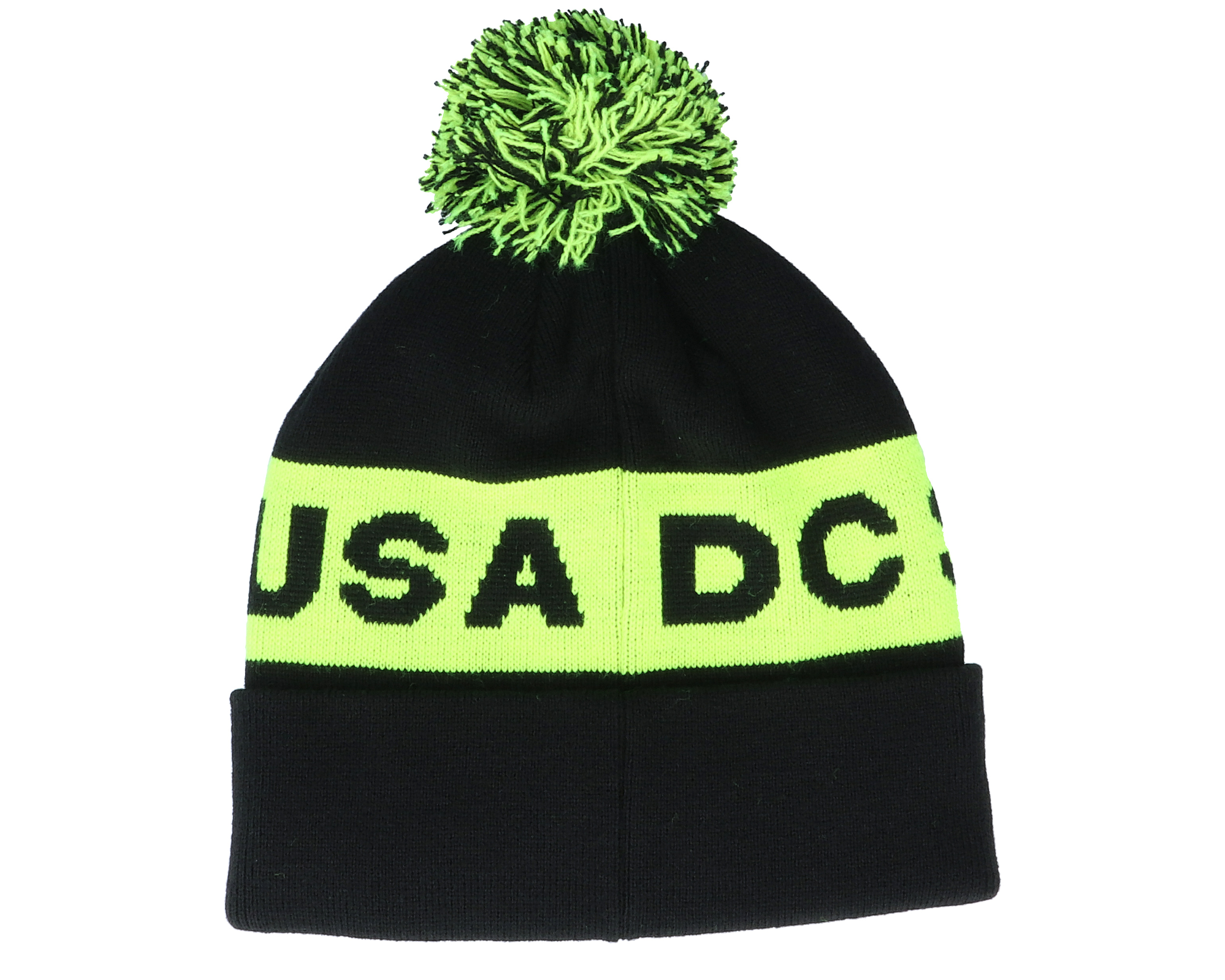 Kids Chester Youth Beanie Black Pom DC beanies Hatstore.co.uk