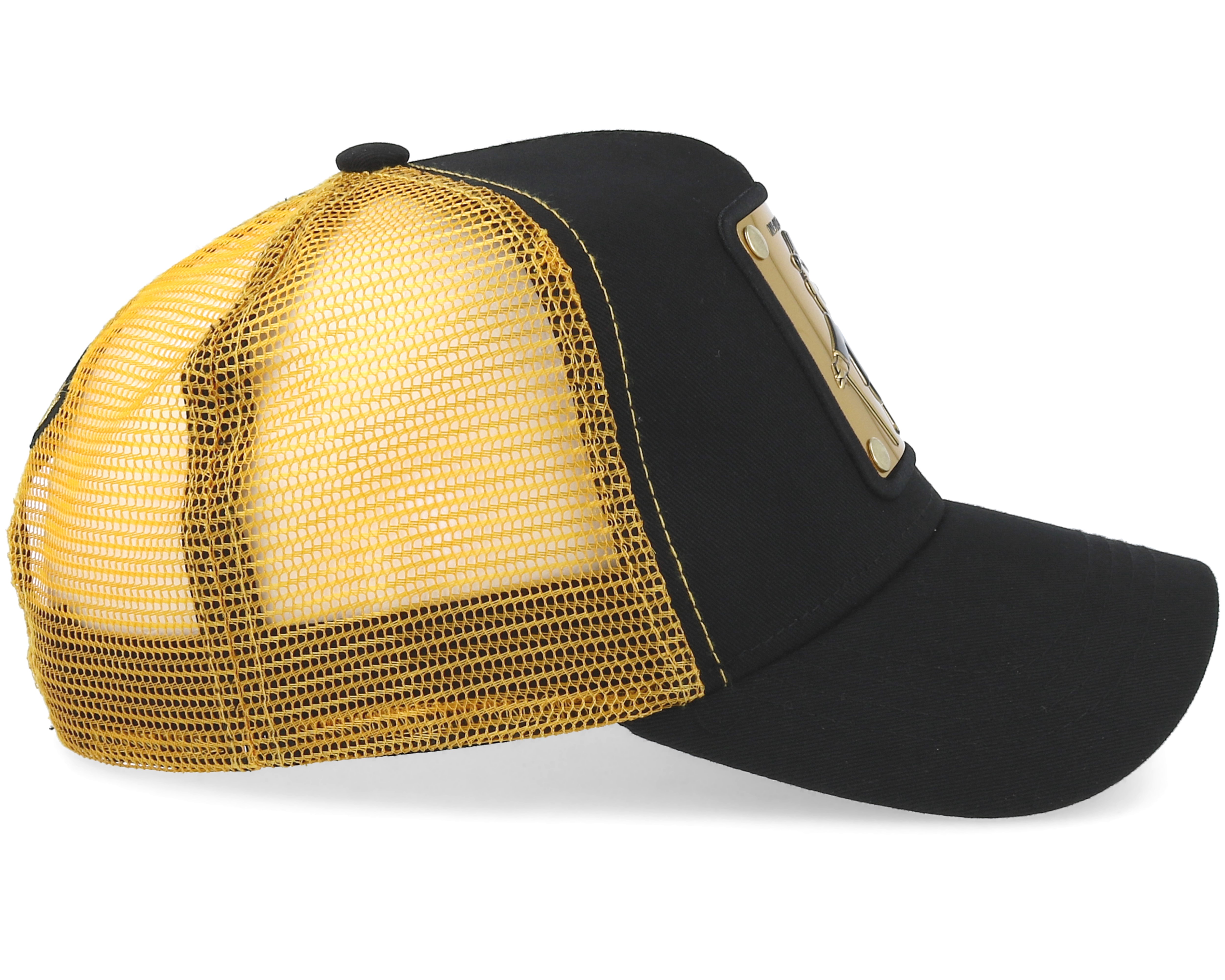 Mr Monopoly Black/Gold Trucker Capslab caps Hatstore.co.uk