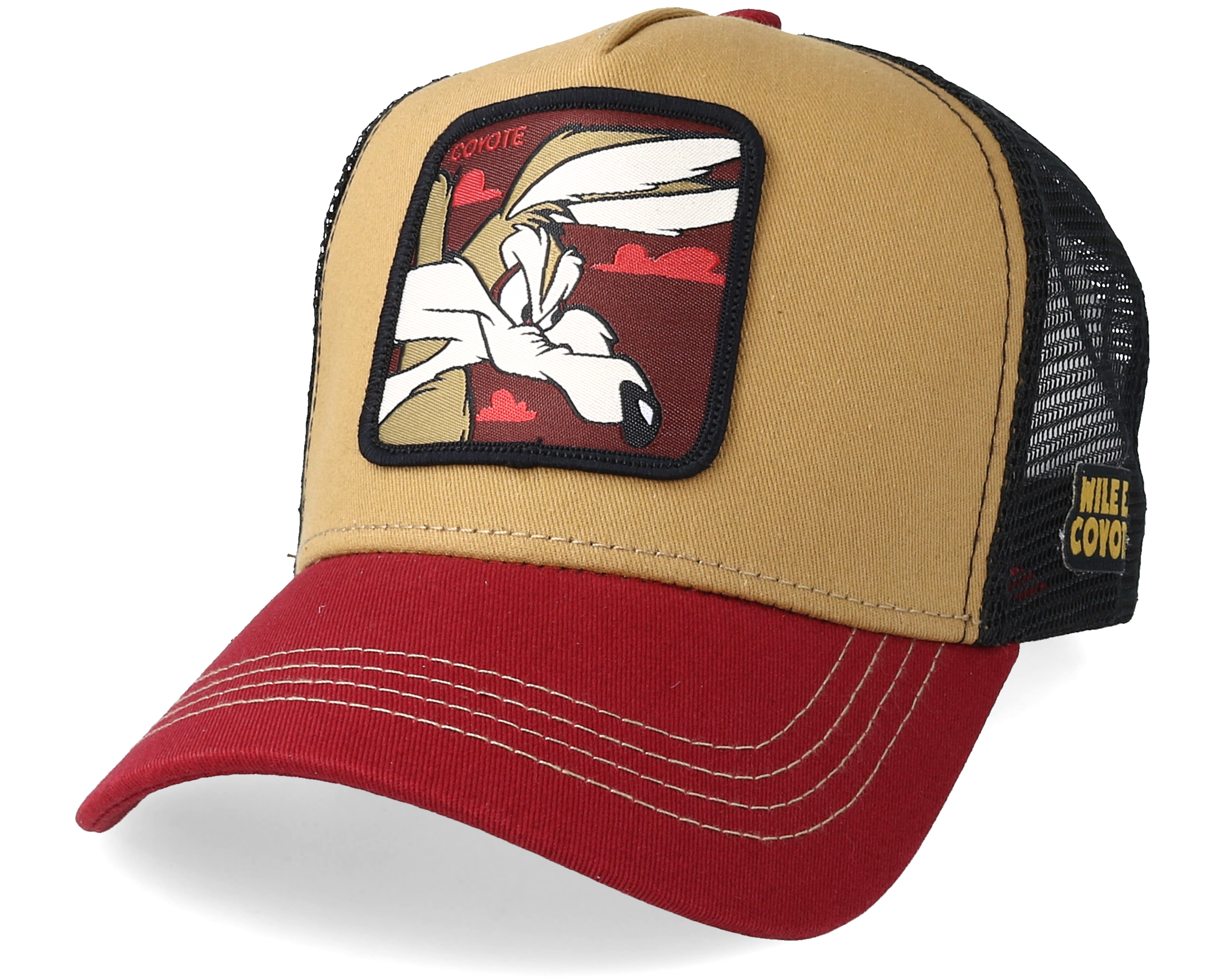Looney Tunes Cayote Brown/Maroon Trucker Capslab caps Hatstore.co.uk