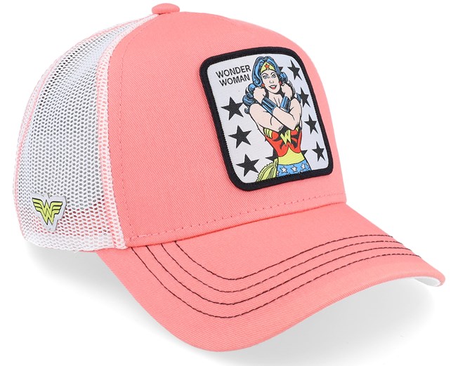 DC Comics Wonder Woman Pink/White Trucker Capslab caps