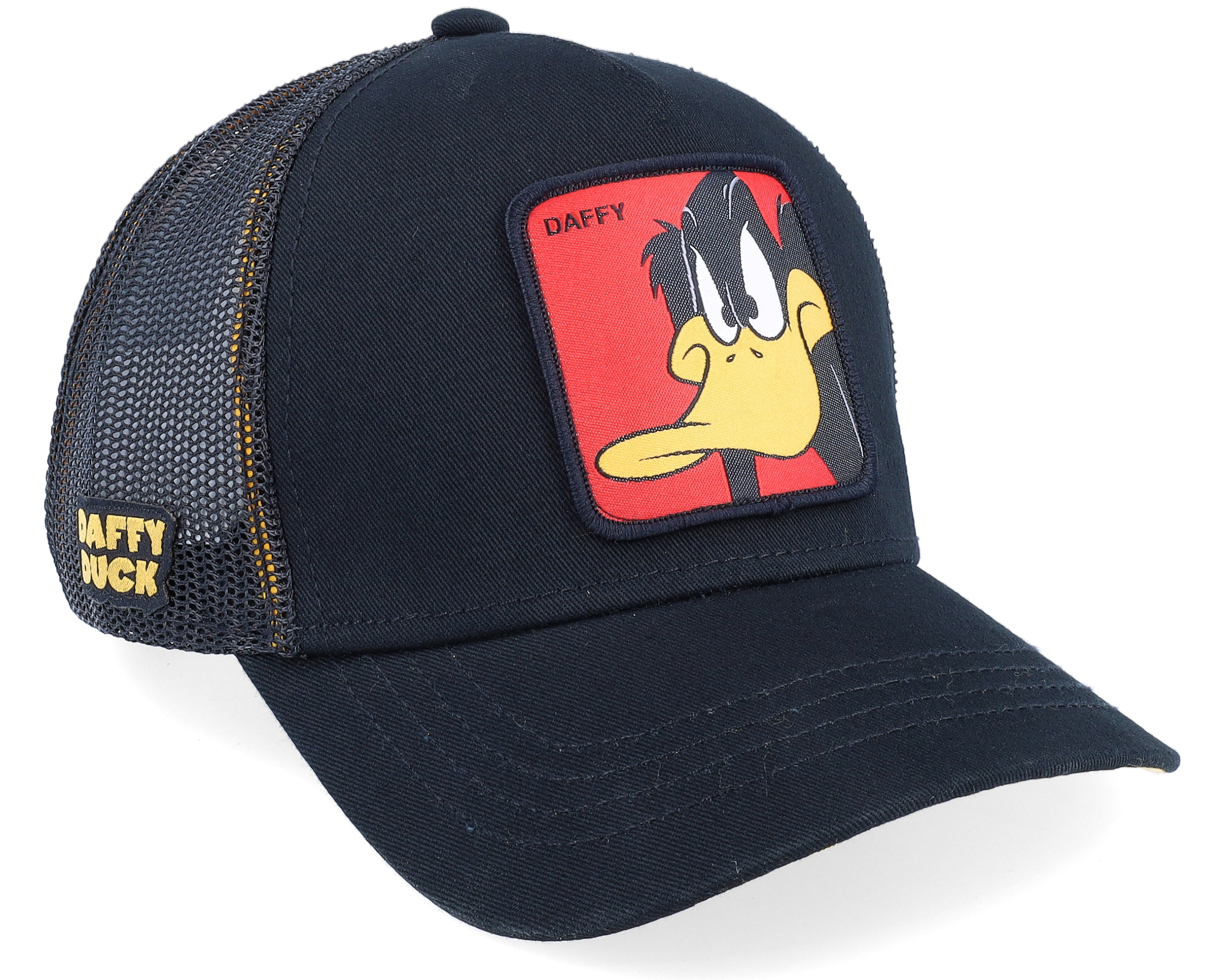 Looney Tunes Daffy Duck Black/Black Trucker - Capslab caps | Hatstore.co.uk