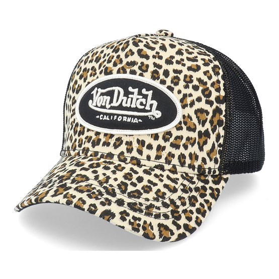 Women's Leopard/Black Trucker - Von Dutch caps | Hatstore.co.uk