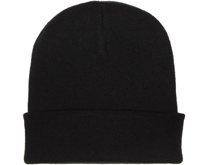 Knitted Beanie Black Basic Beanie beanies Hatstore.co.uk