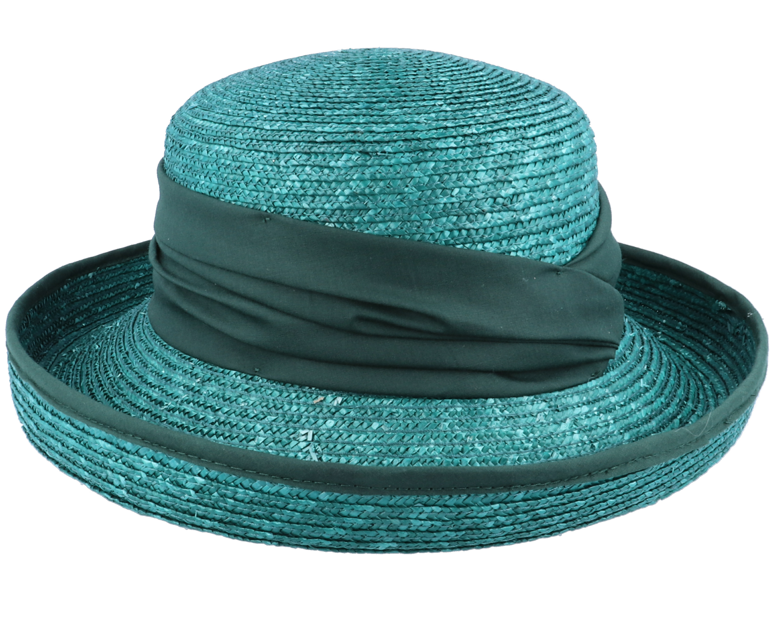 Hat In Straw Braid Forest Green Straw Hat Seeberger hats Hatstore.co.uk