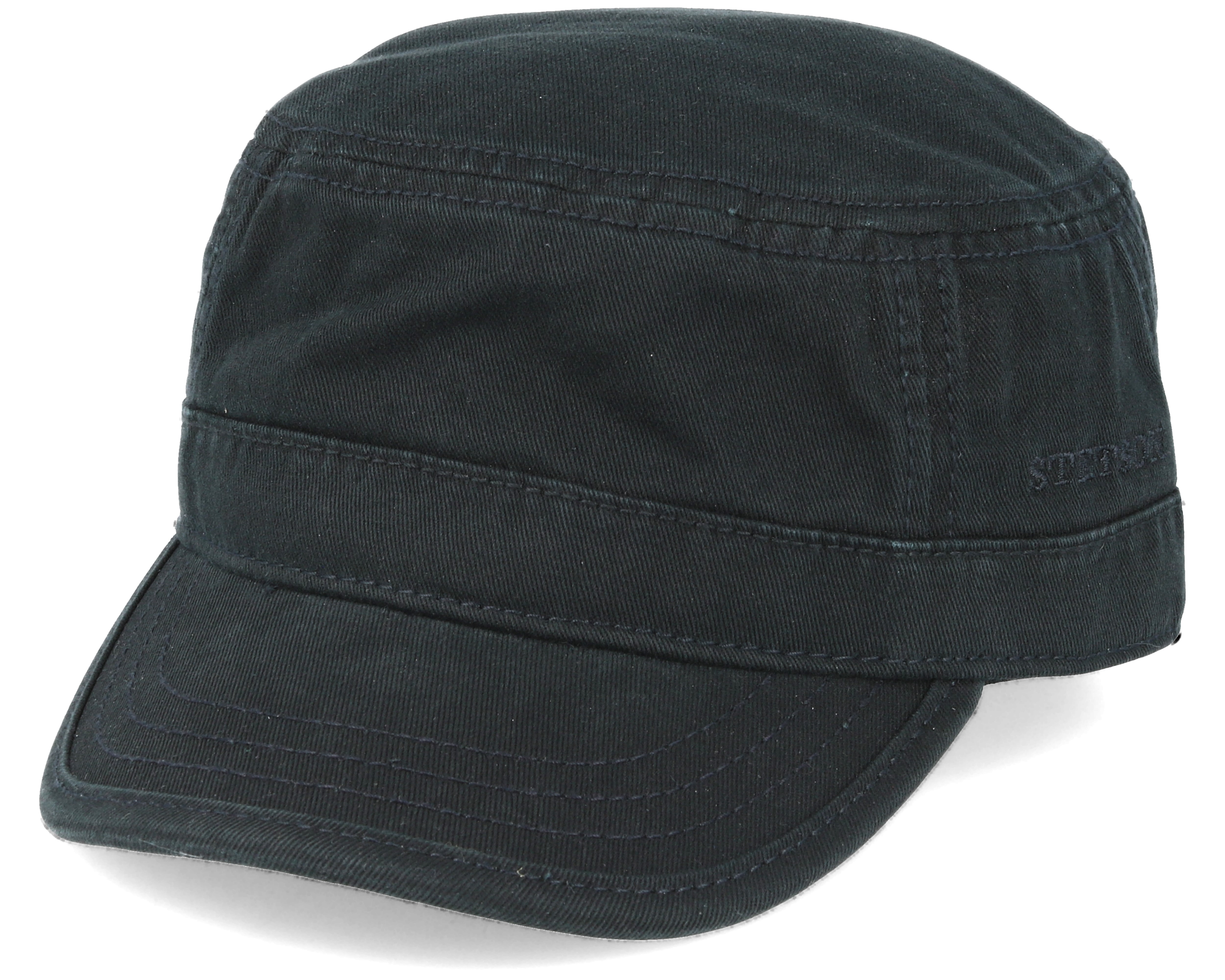Army Cotton Black Fitted Stetson caps