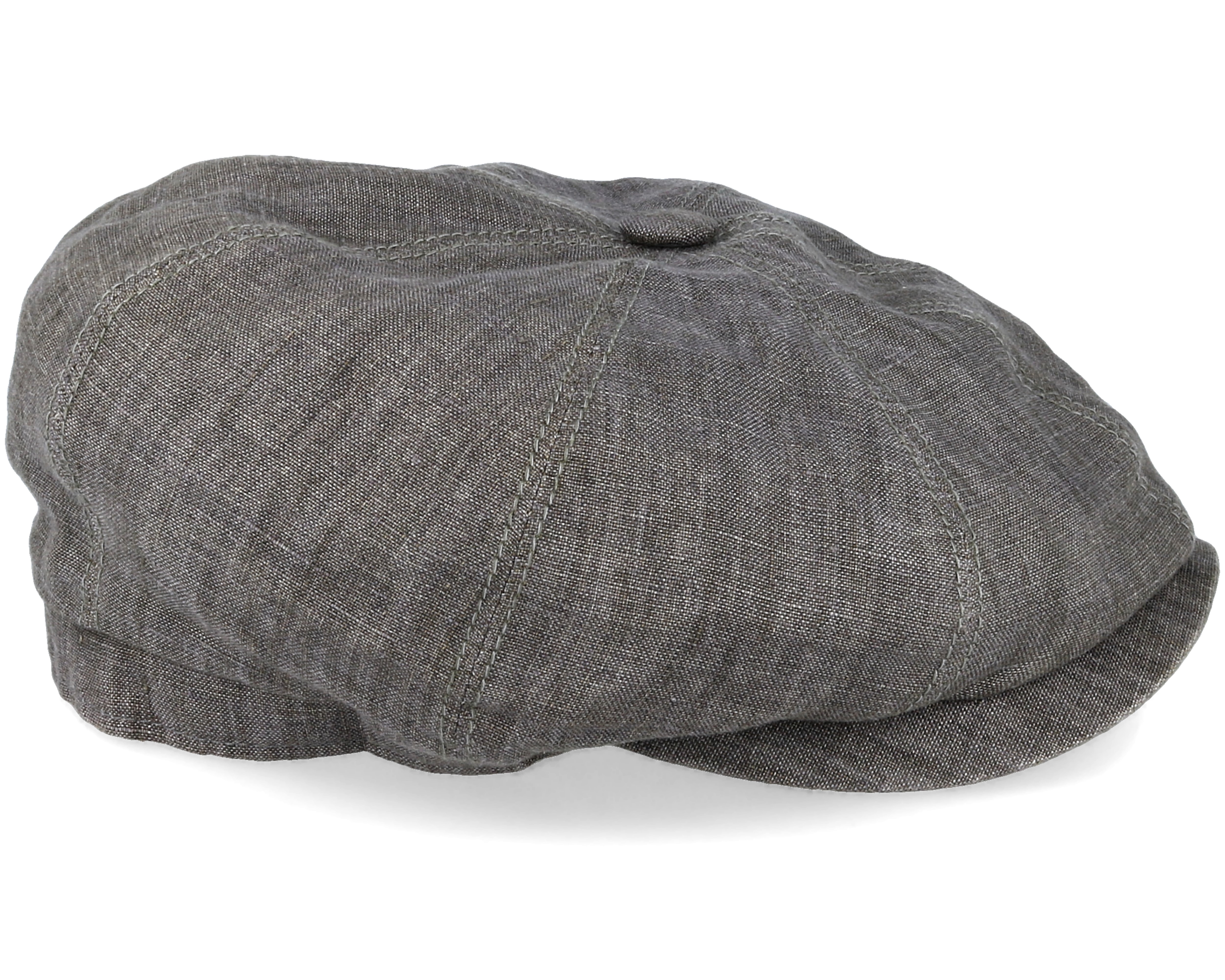 Hatteras Linen Grey Flat Cap Stetson caps Hatstore.co.uk