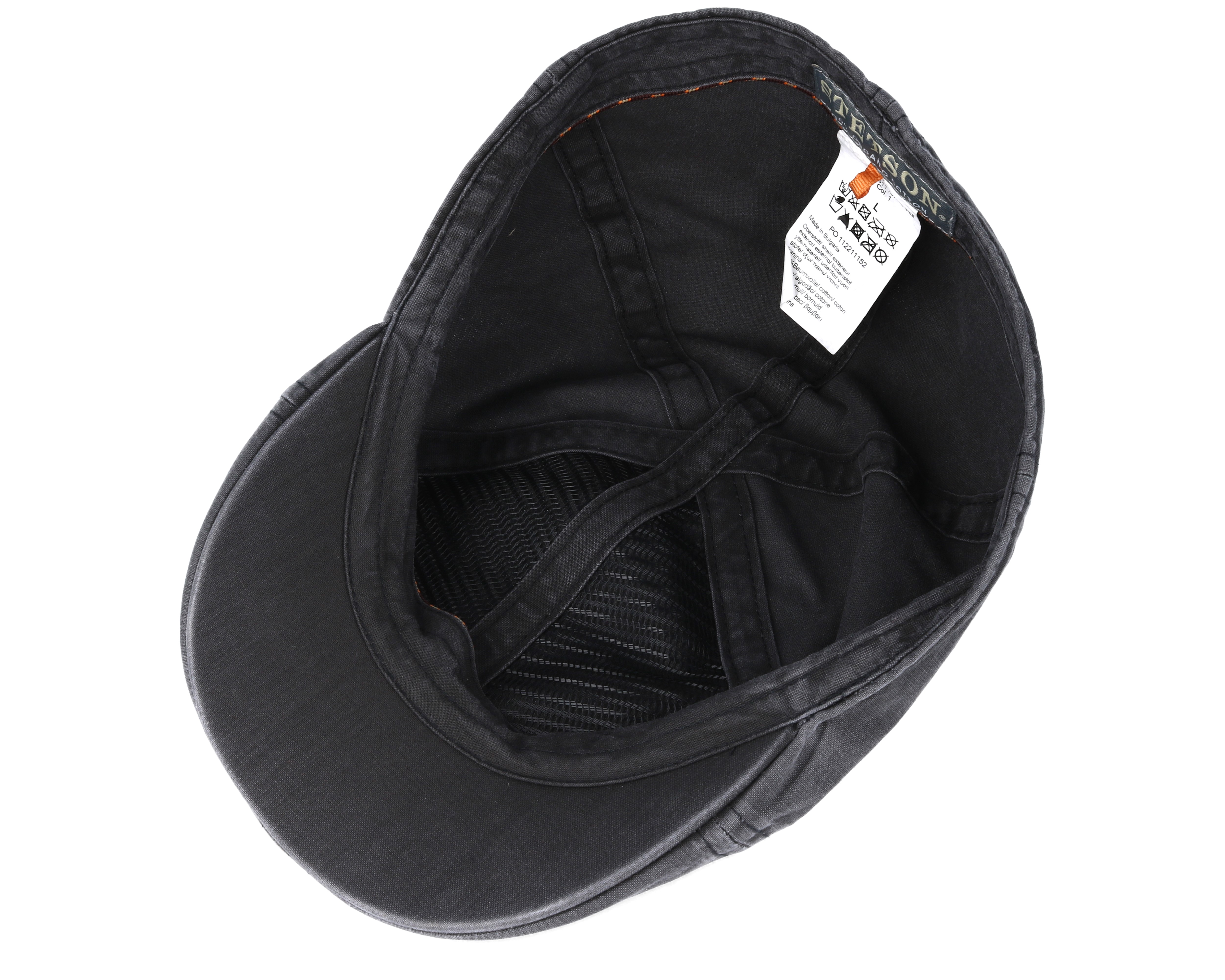 Texas Organic Cotton Dark Grey Flat Cap Stetson caps