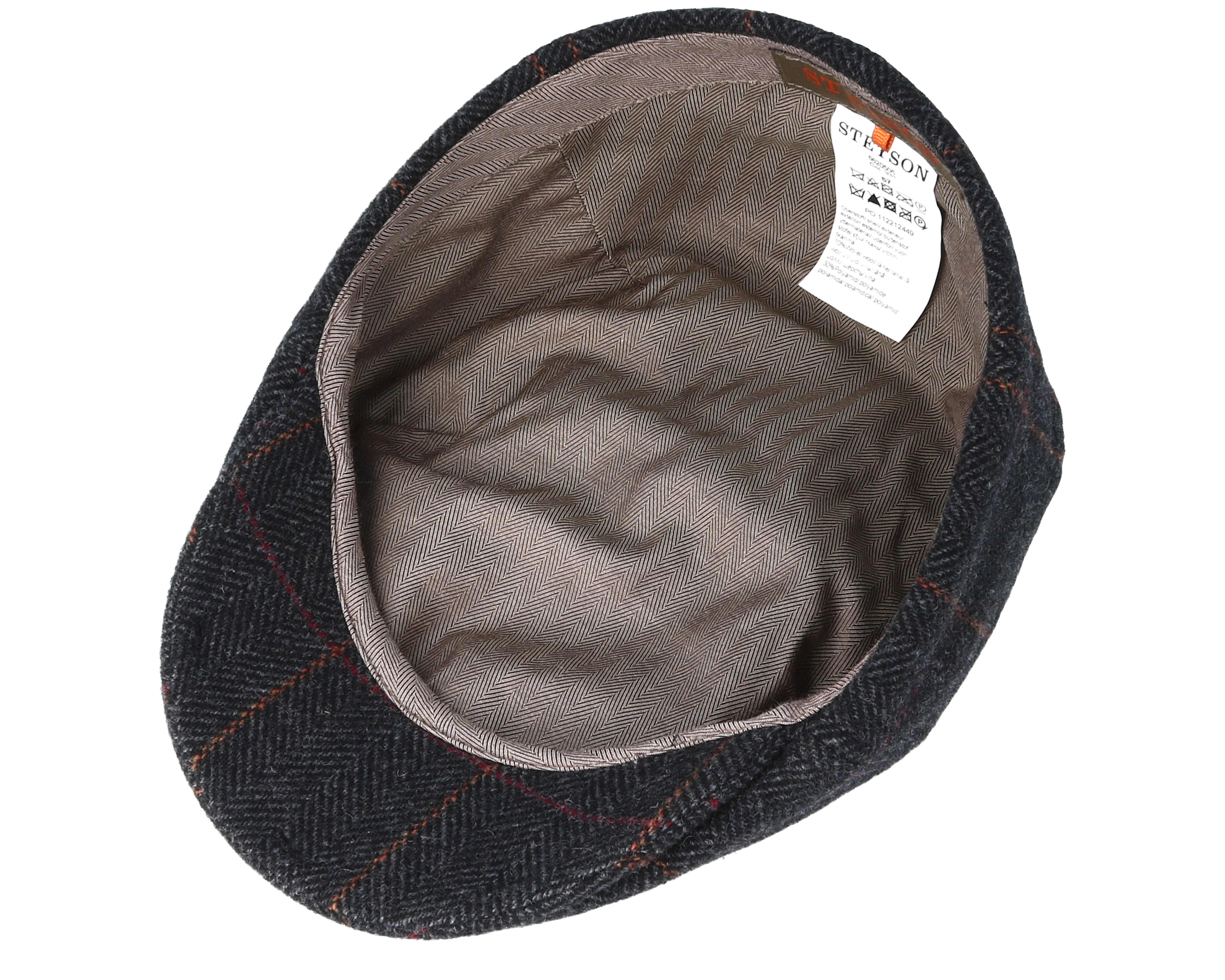 Duck Cap Wool Grey Flat Cap Stetson caps Hatstore.co.uk