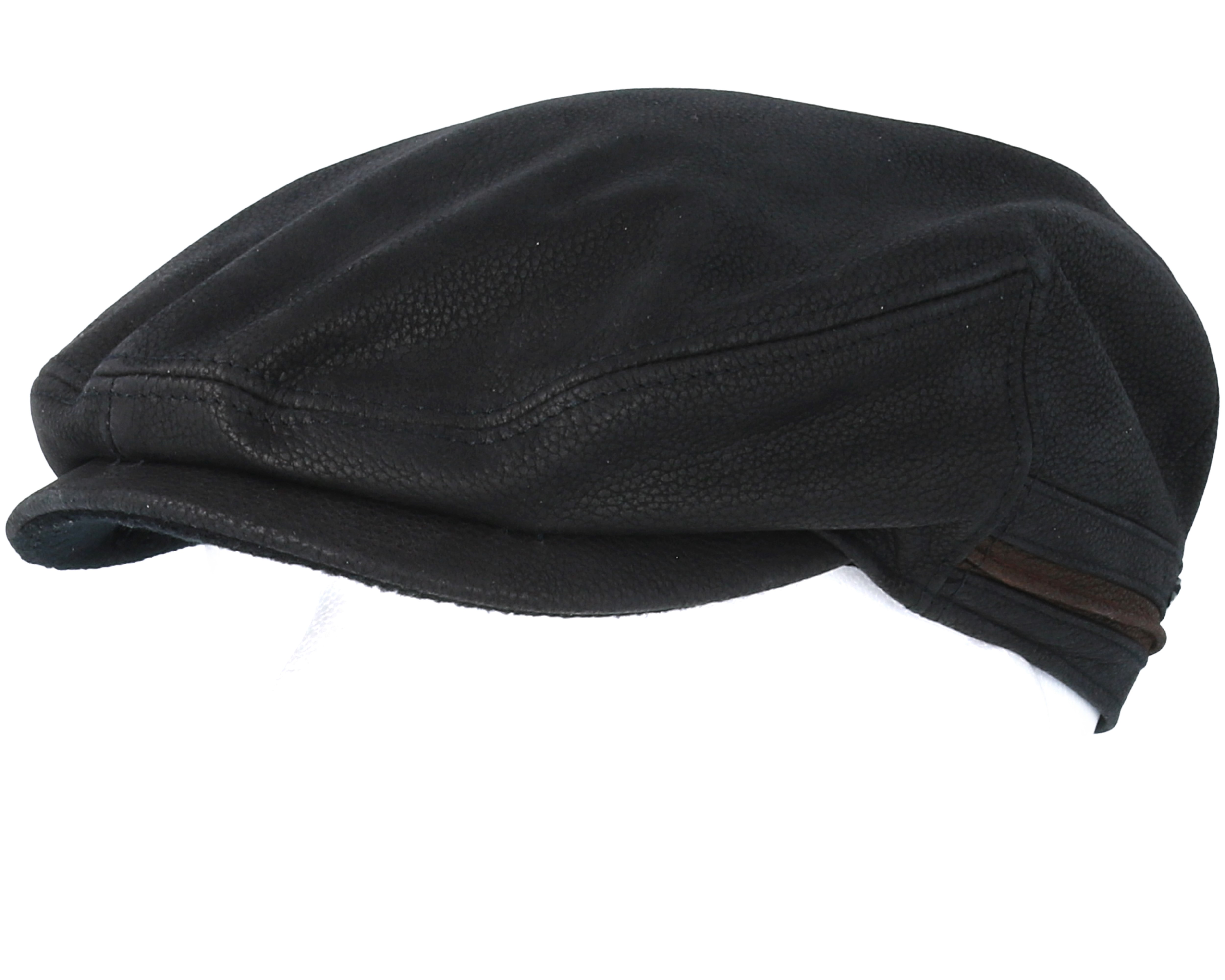Kent Cowhide Ef Black Flat Cap Stetson caps