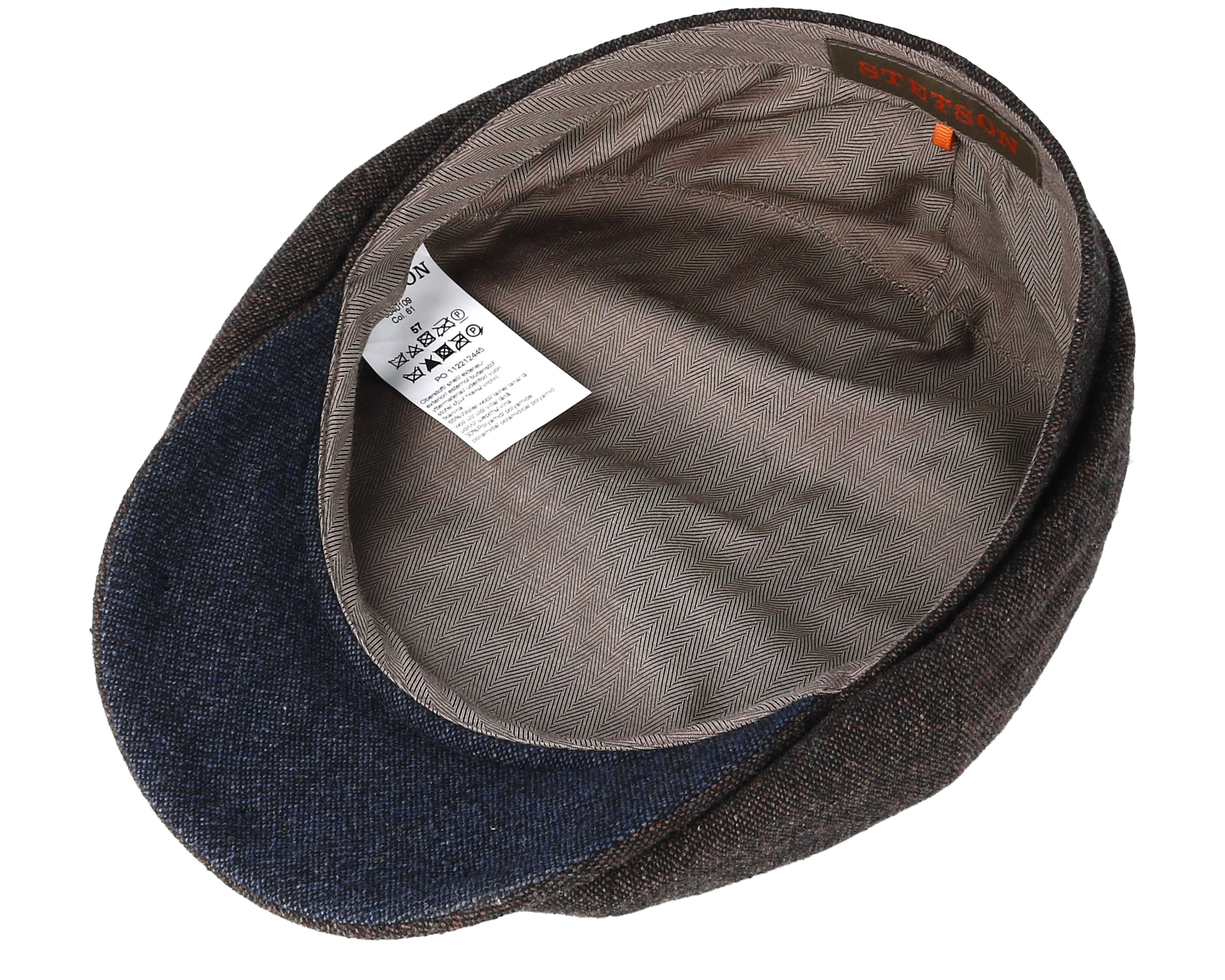 Hatteras Wool Dark Brown Flat Cap - Stetson caps | Hatstore.co.uk