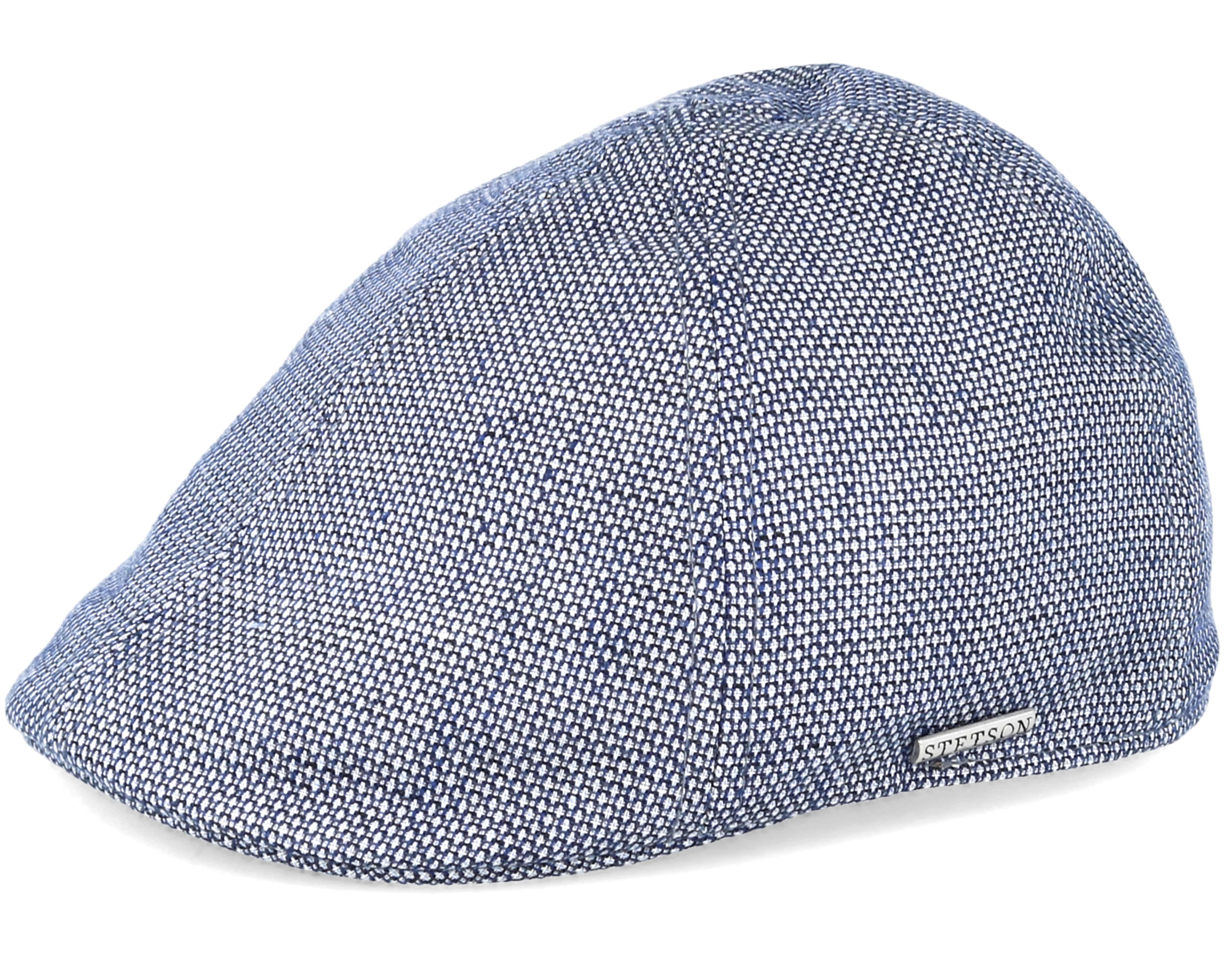 varsity oxford blue linen caps