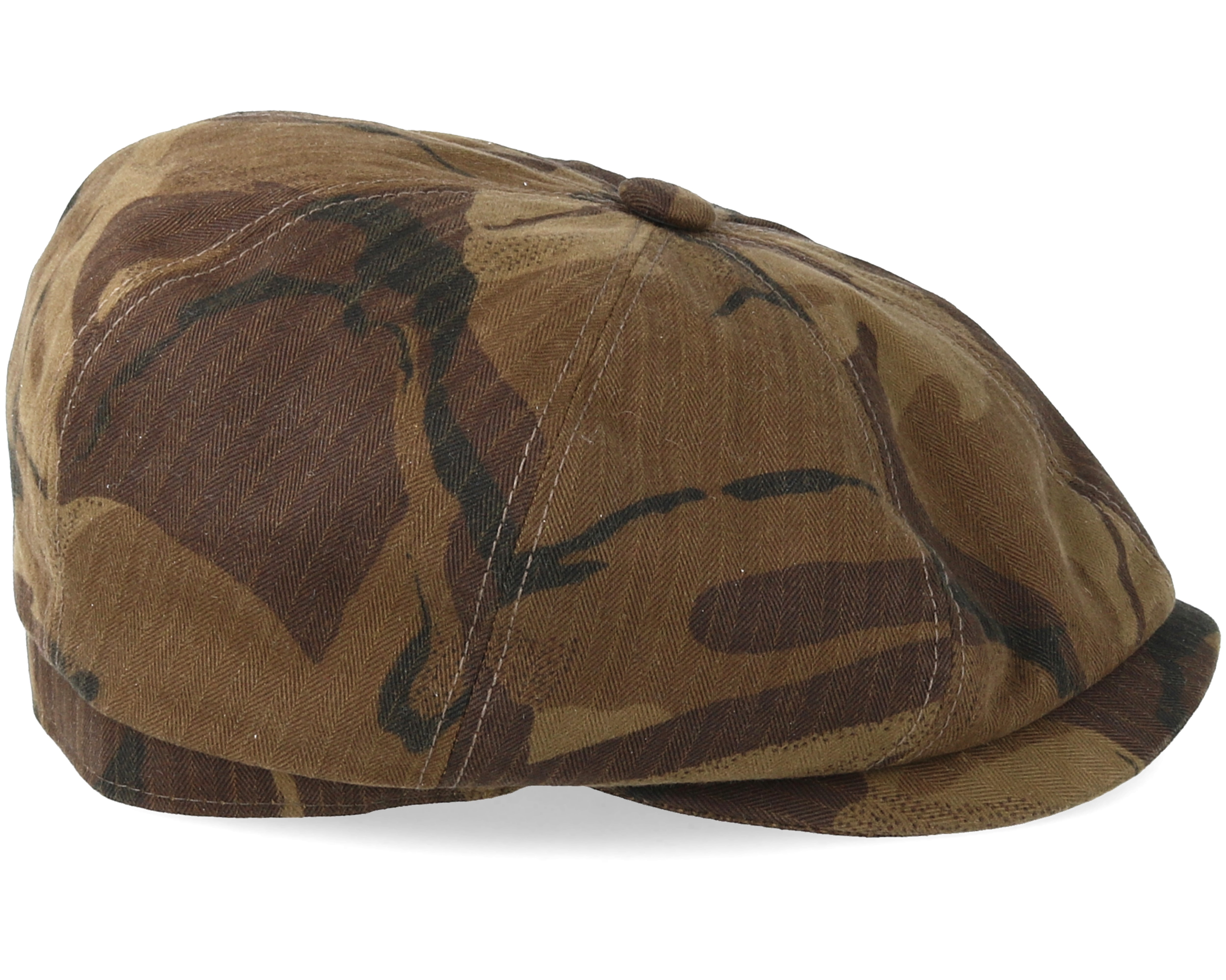 Hatteras Waxed Cotton Camouflage Flat Cap - Stetson caps