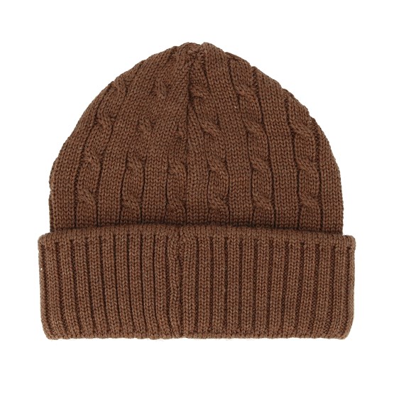 brown fleece beanie