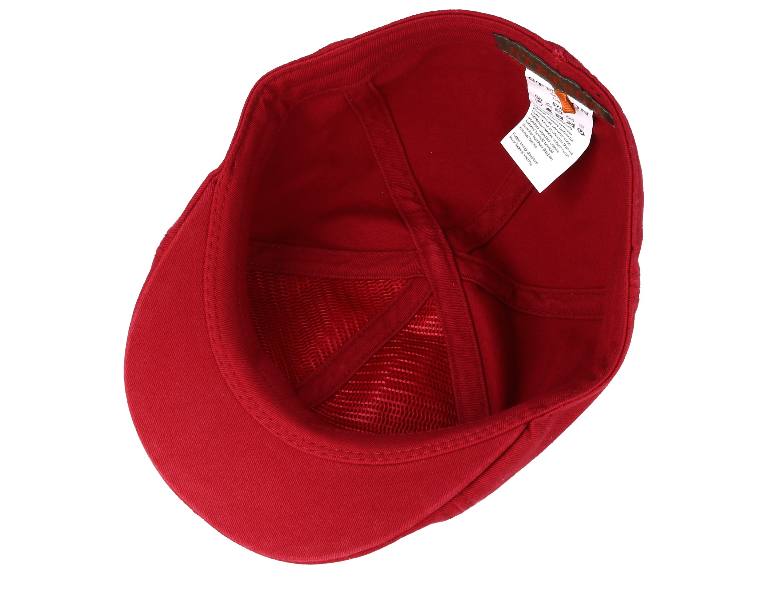 Texas Cotton Red Flat Cap Stetson keps Hatstore.se