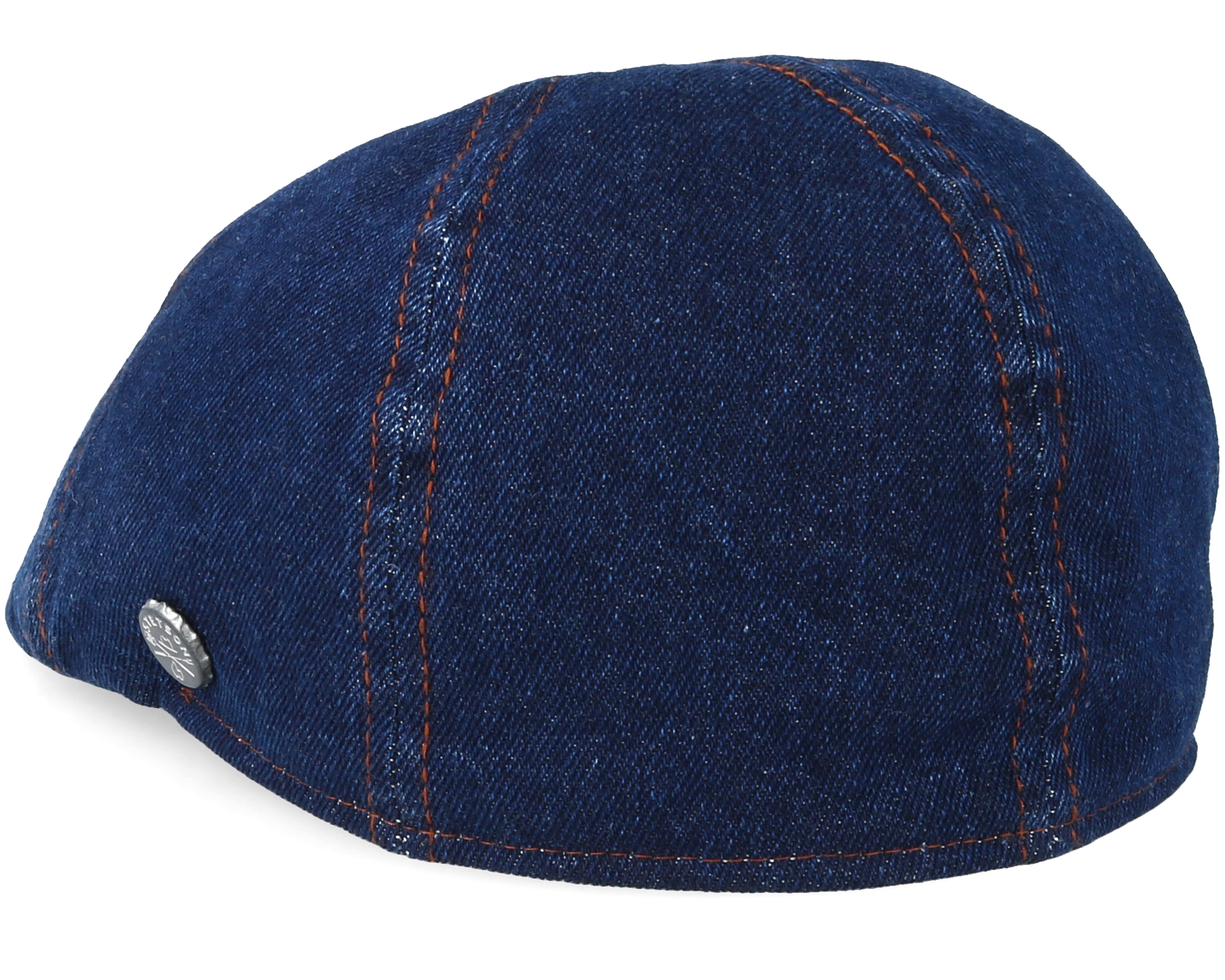 Texas Denim Navy Flat Cap Stetson caps