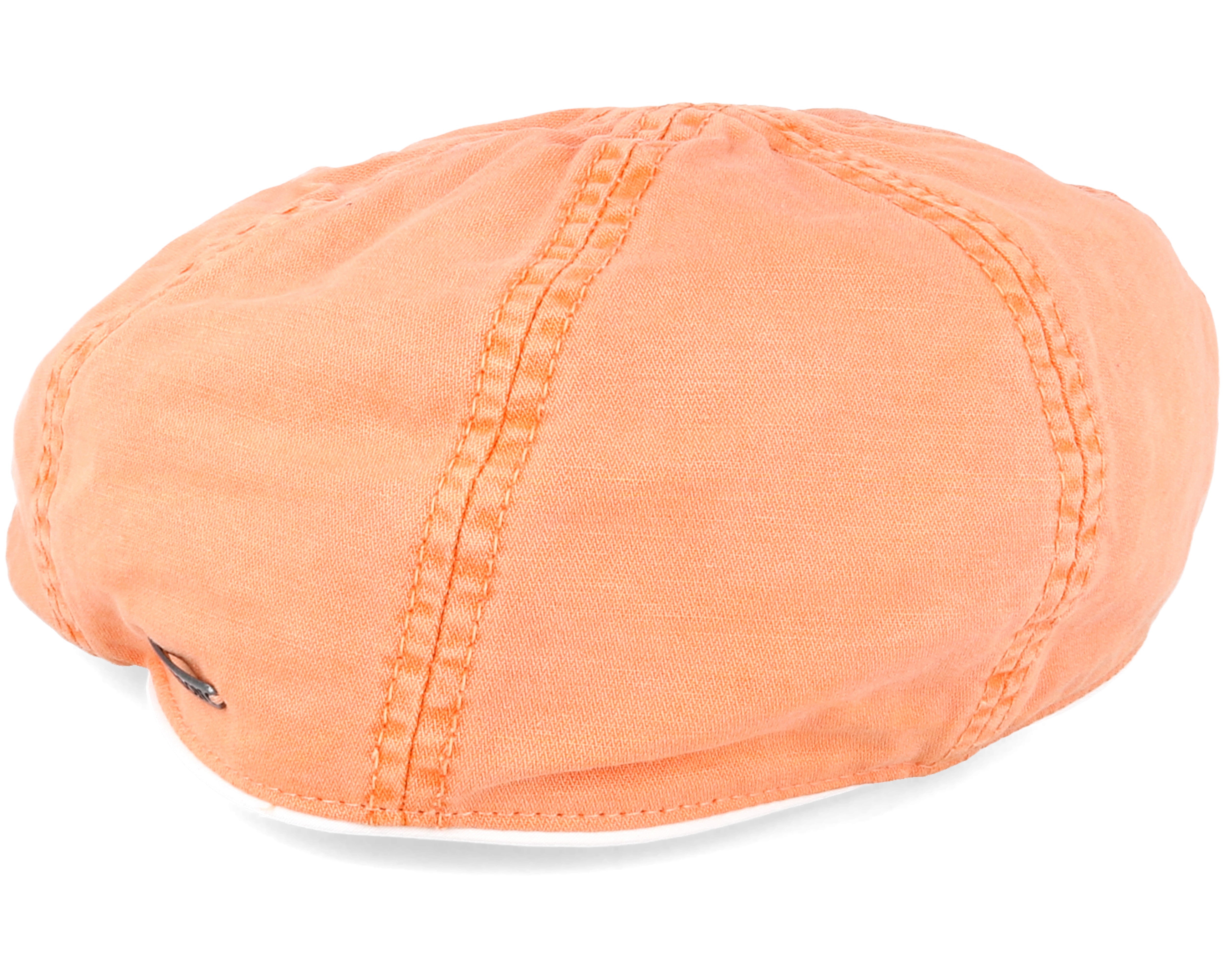 Texas Dyed Cotton Orange Flat Cap - Stetson caps | Hatstore.co.uk