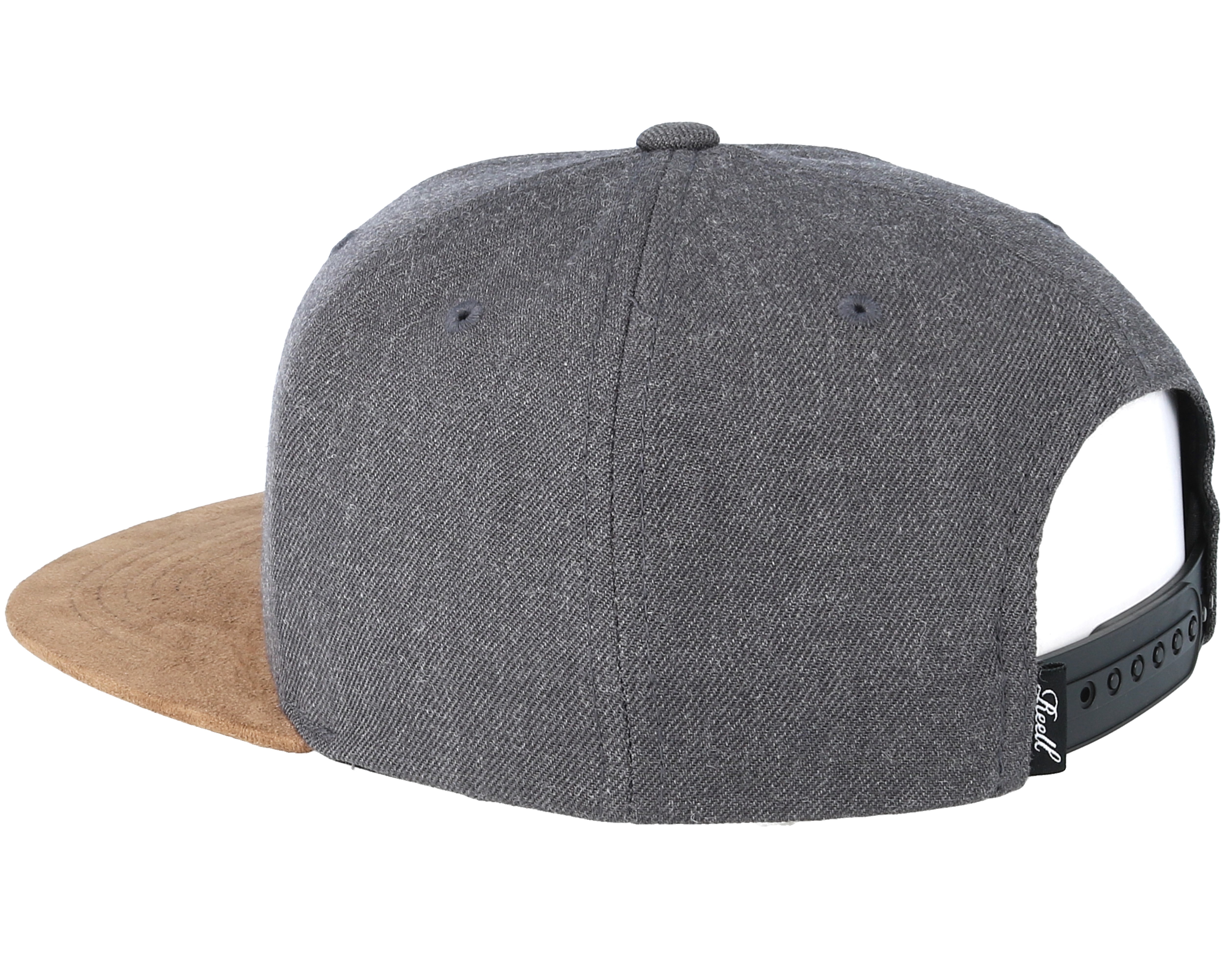 Suede Heather Charcoal Snapback - Reell caps - Hatstore.sg