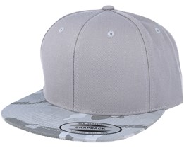 Visor Silver Camo Snapback - Yupoong