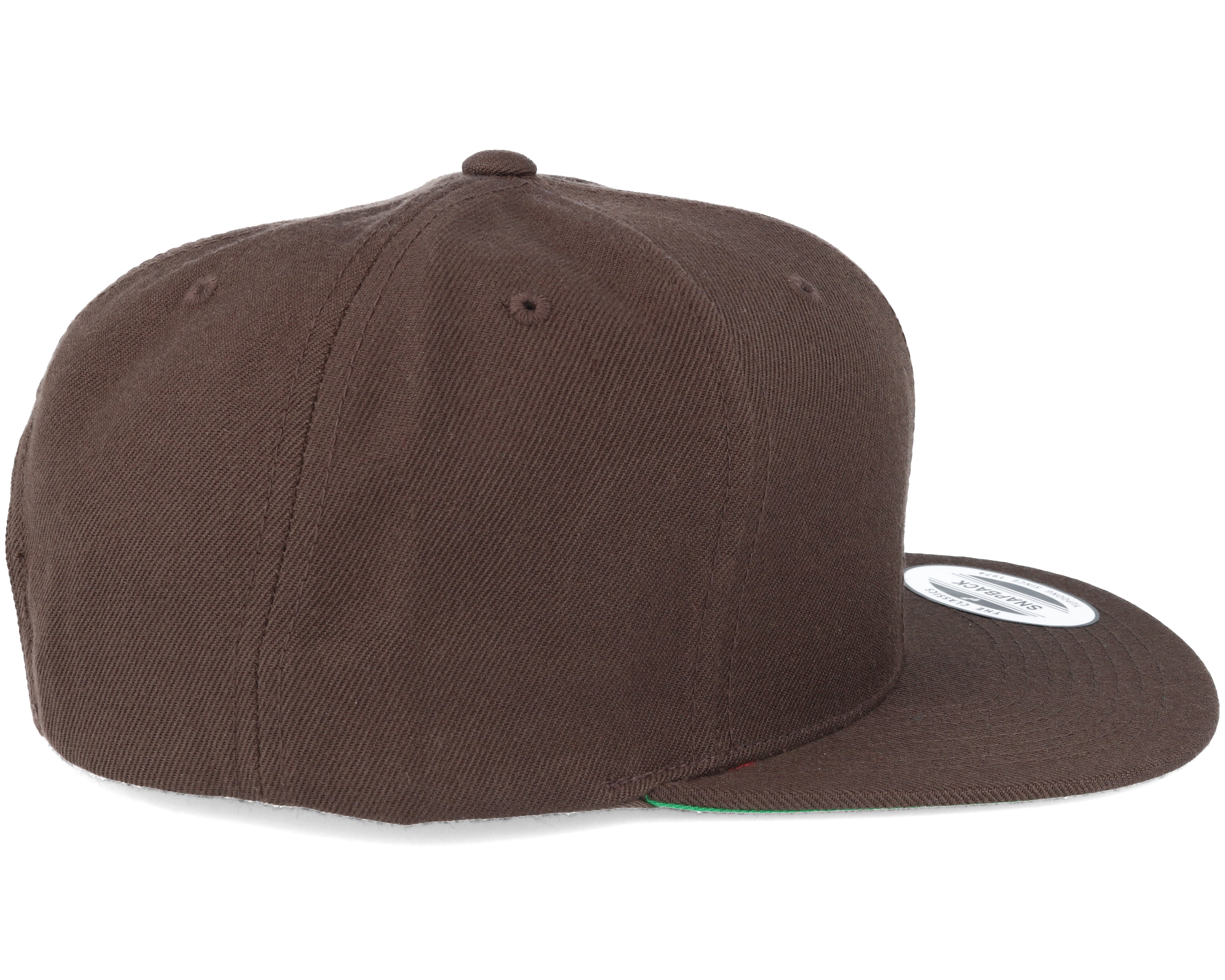 brown snapback cap