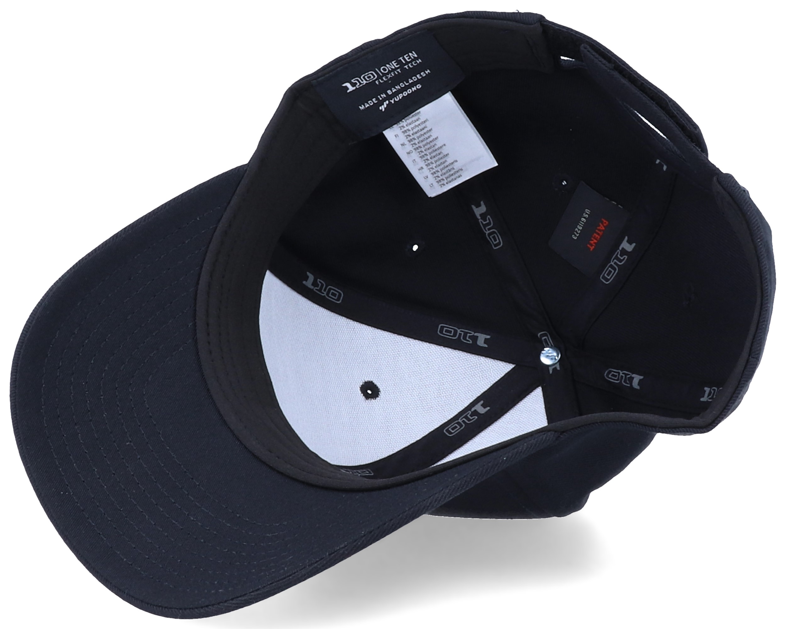 110 Flexfit Black Adjustable Flexfit caps Hatstore.co.uk