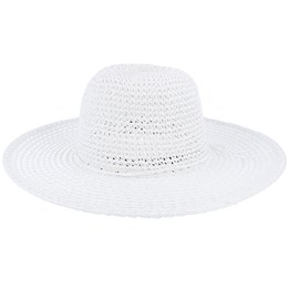 Paper Crochet Floppy White Sun Hat 