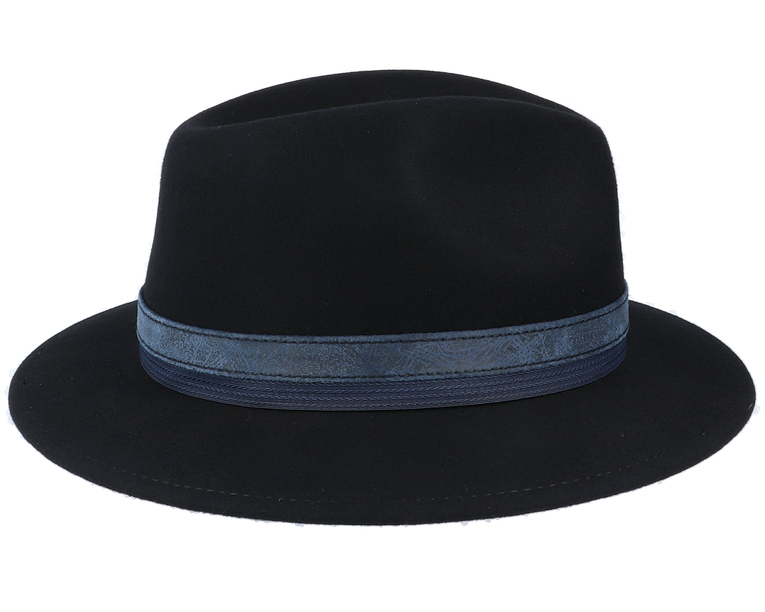 Newark Tiller Woolfelt Black Fedora Stetson hats