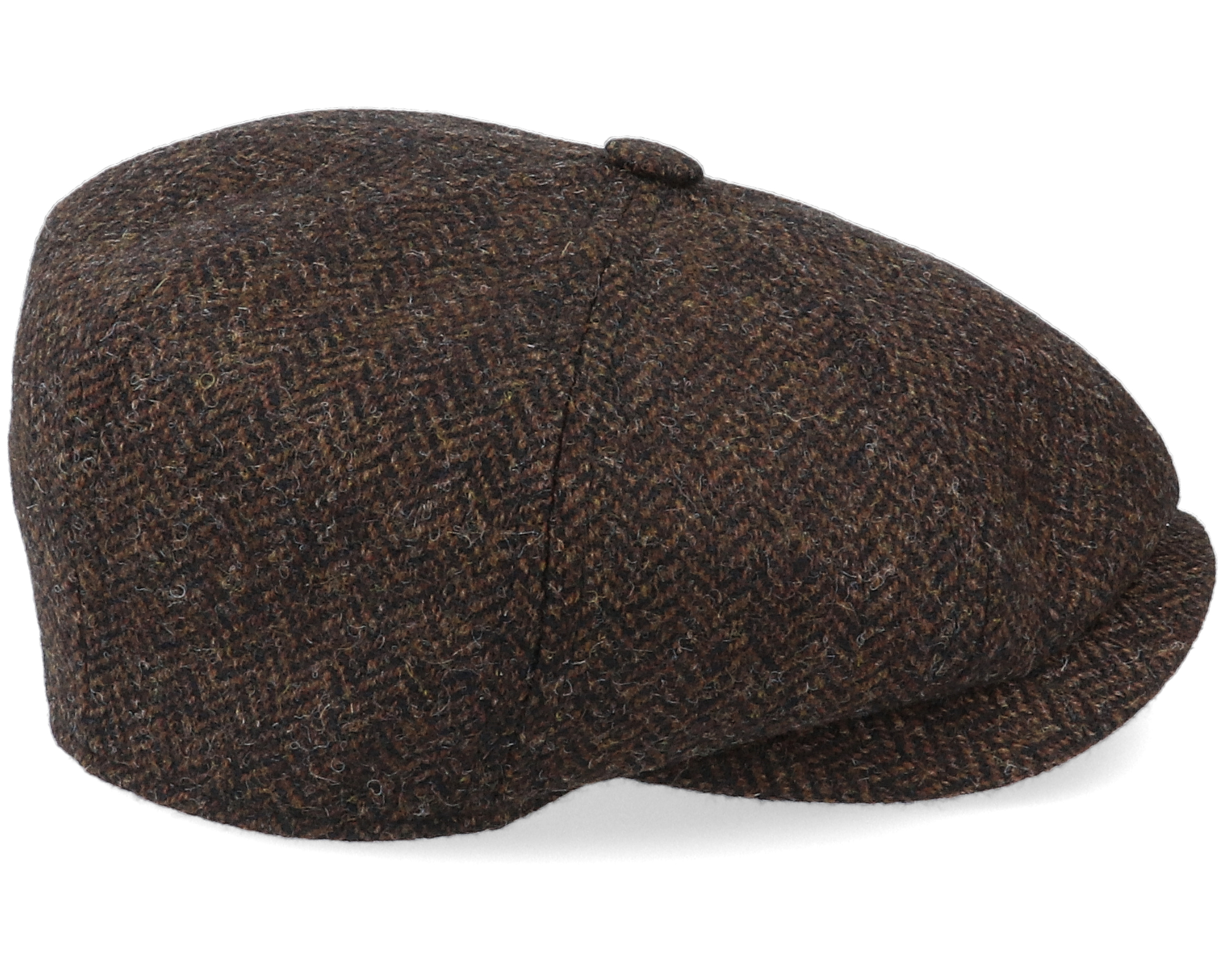 8Panel Cap Wool Brown Flat Cap Lierys caps Hatstore.co.uk