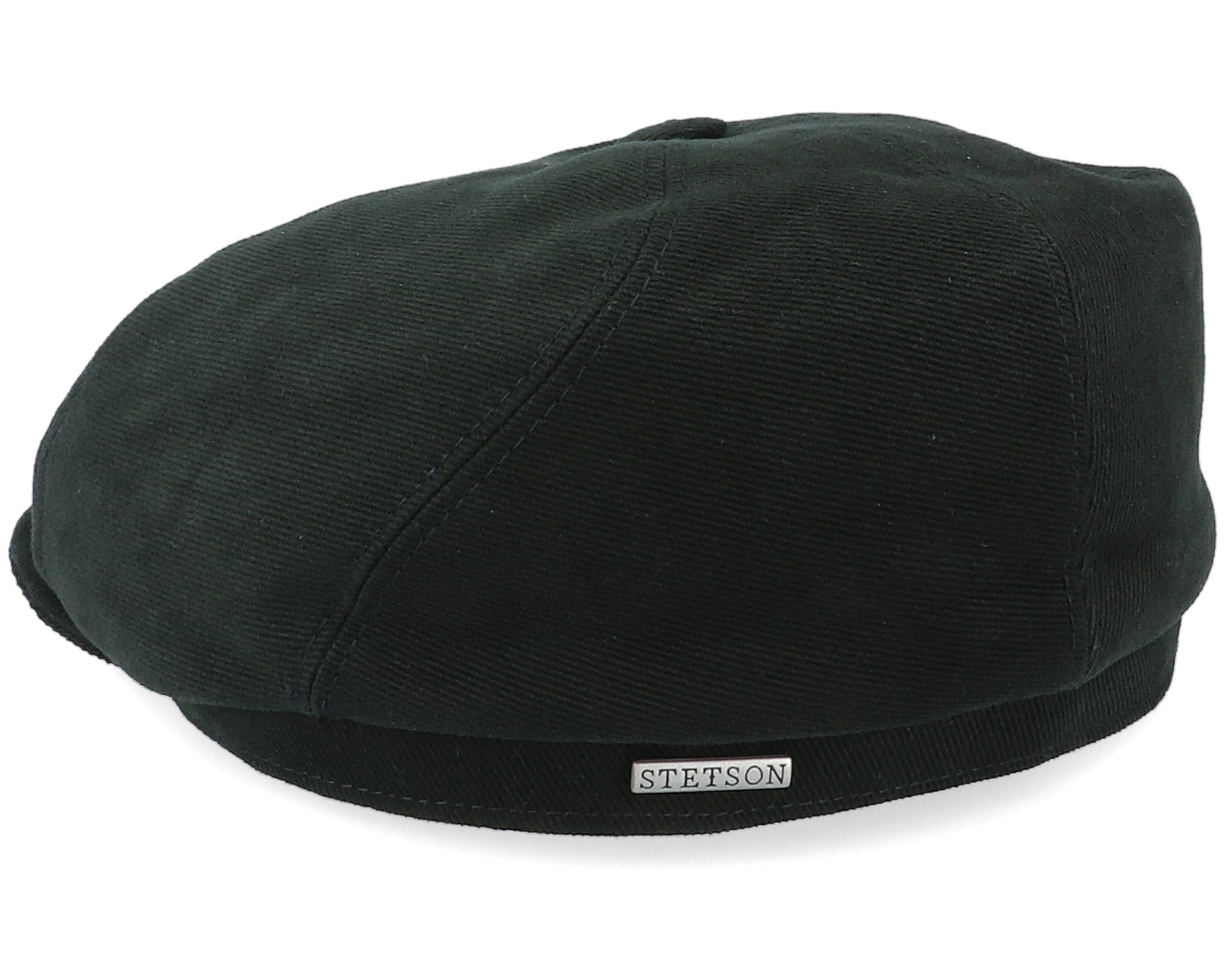 Brooklin 6Panel Cap Soft Cotton Black Flat Cap Stetson caps