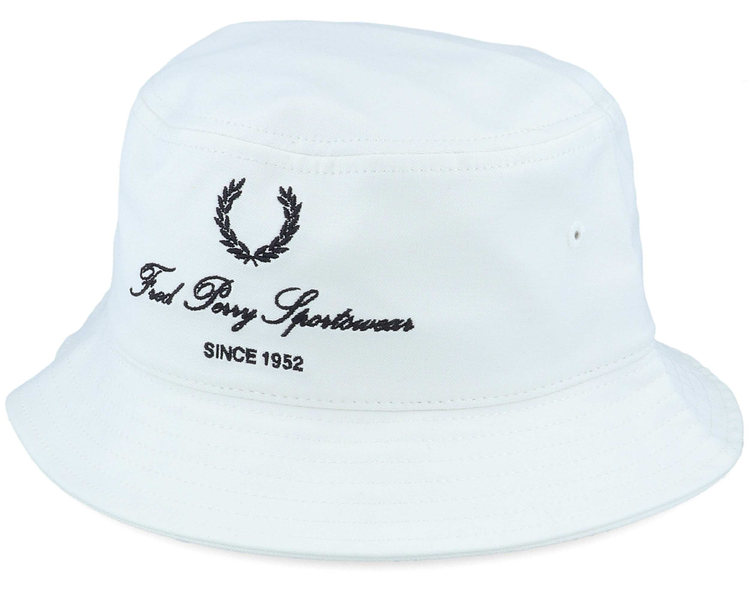 Script Branded Snow White Bucket - Fred Perry hats | Hatstore.co.uk
