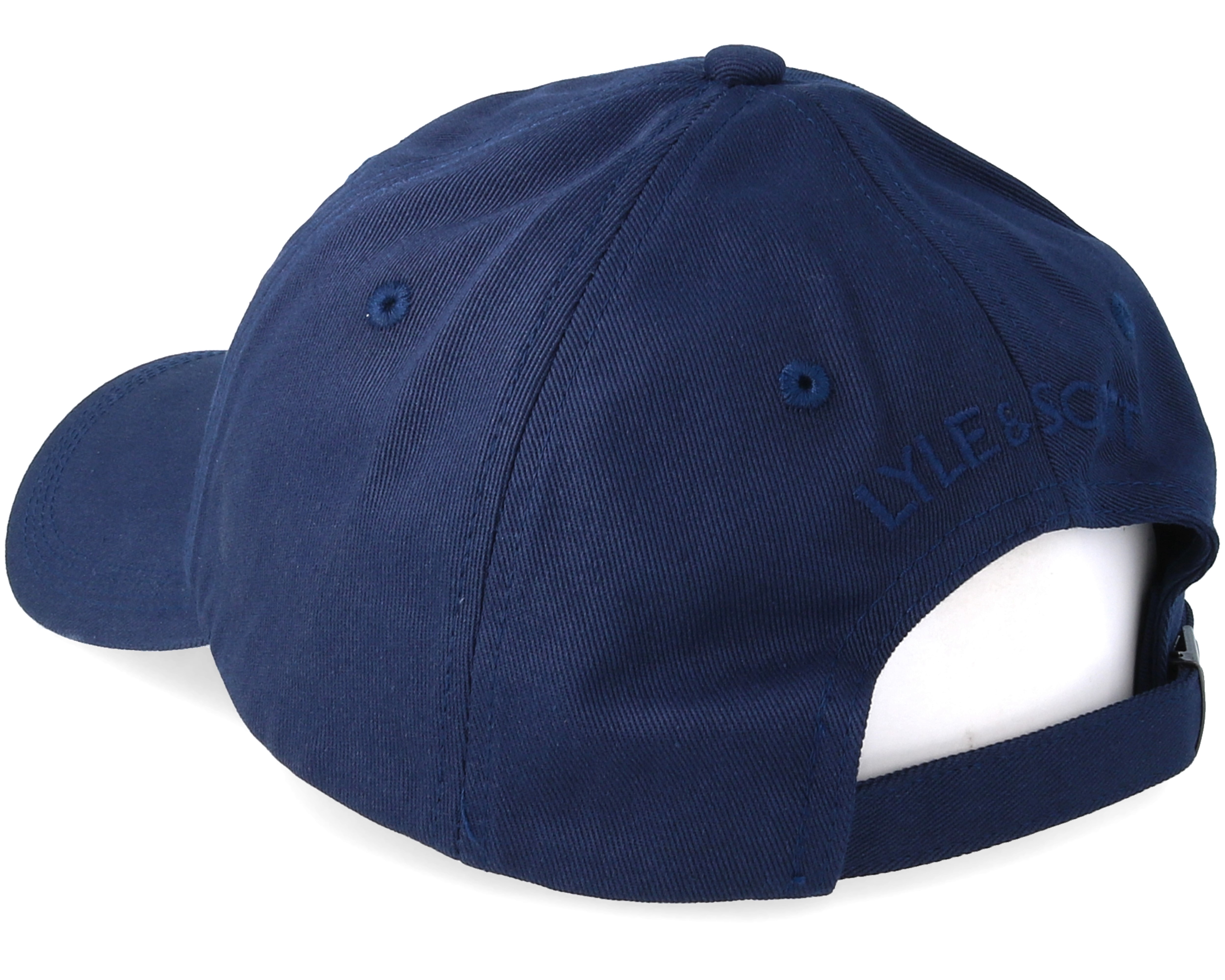 Cotton Twill Baseball Cap Dark Navy Adjustable Lyle & Scott caps Hatstore.co.uk