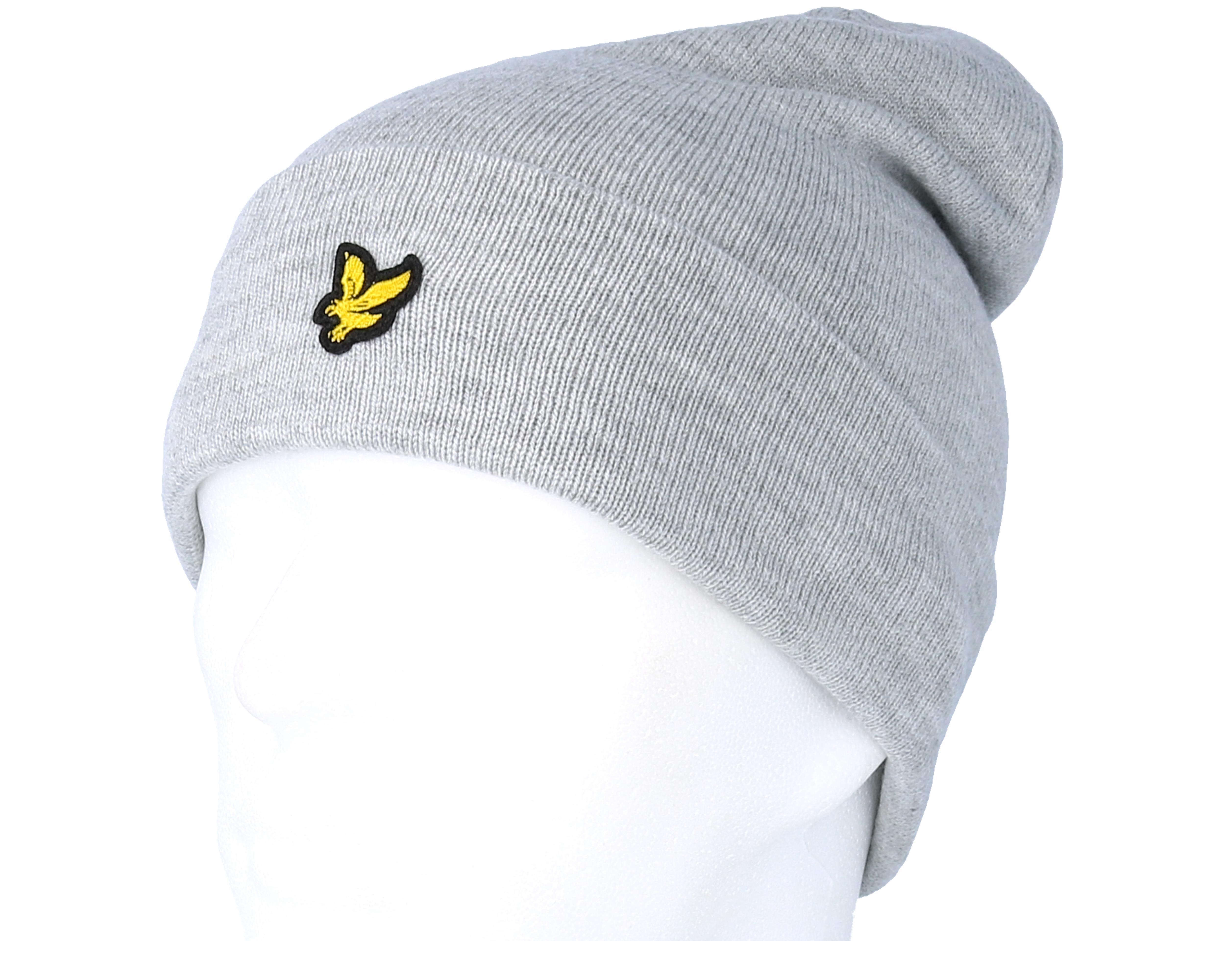 Beanie Light Grey Marl Cuff Lyle & Scott beanies Hatstore.co.uk